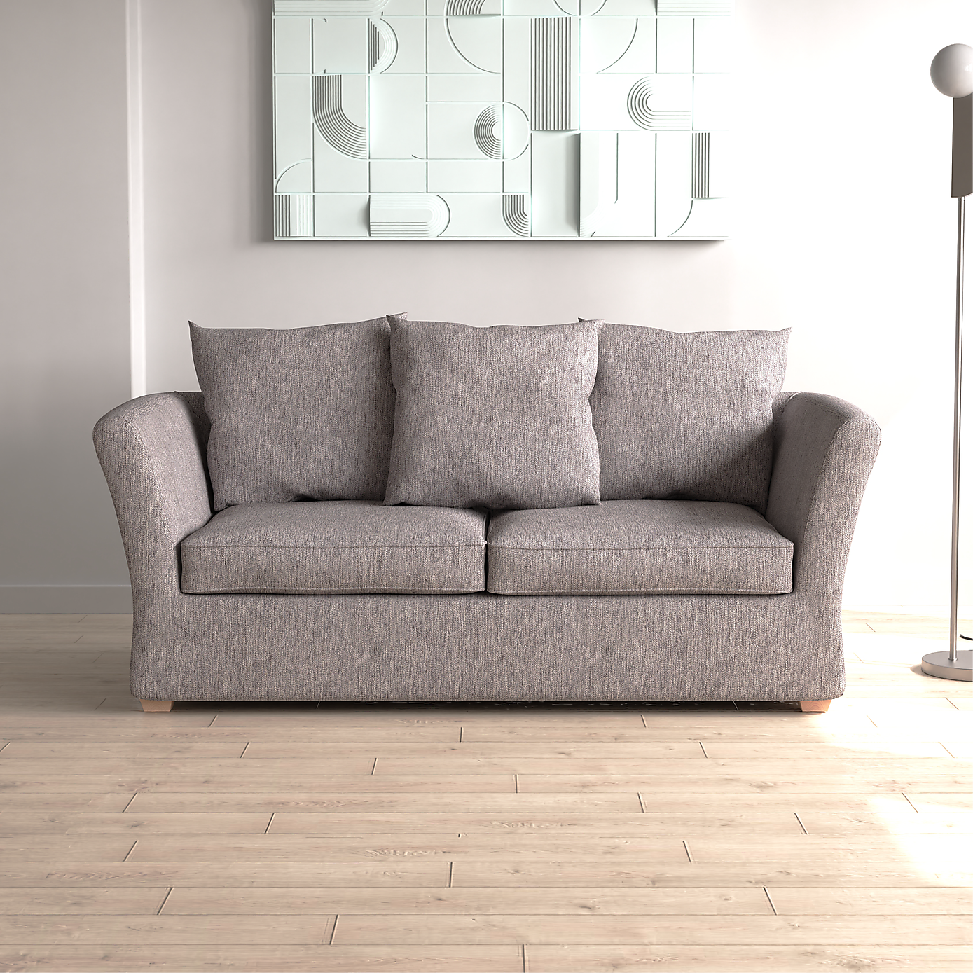 Emmett Woven Fabric 2 Seater Double Sofa Bed