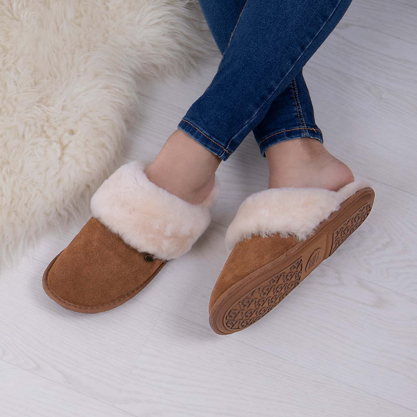 Just Sheepskin Duchess Sheepskin Ladies Slippers