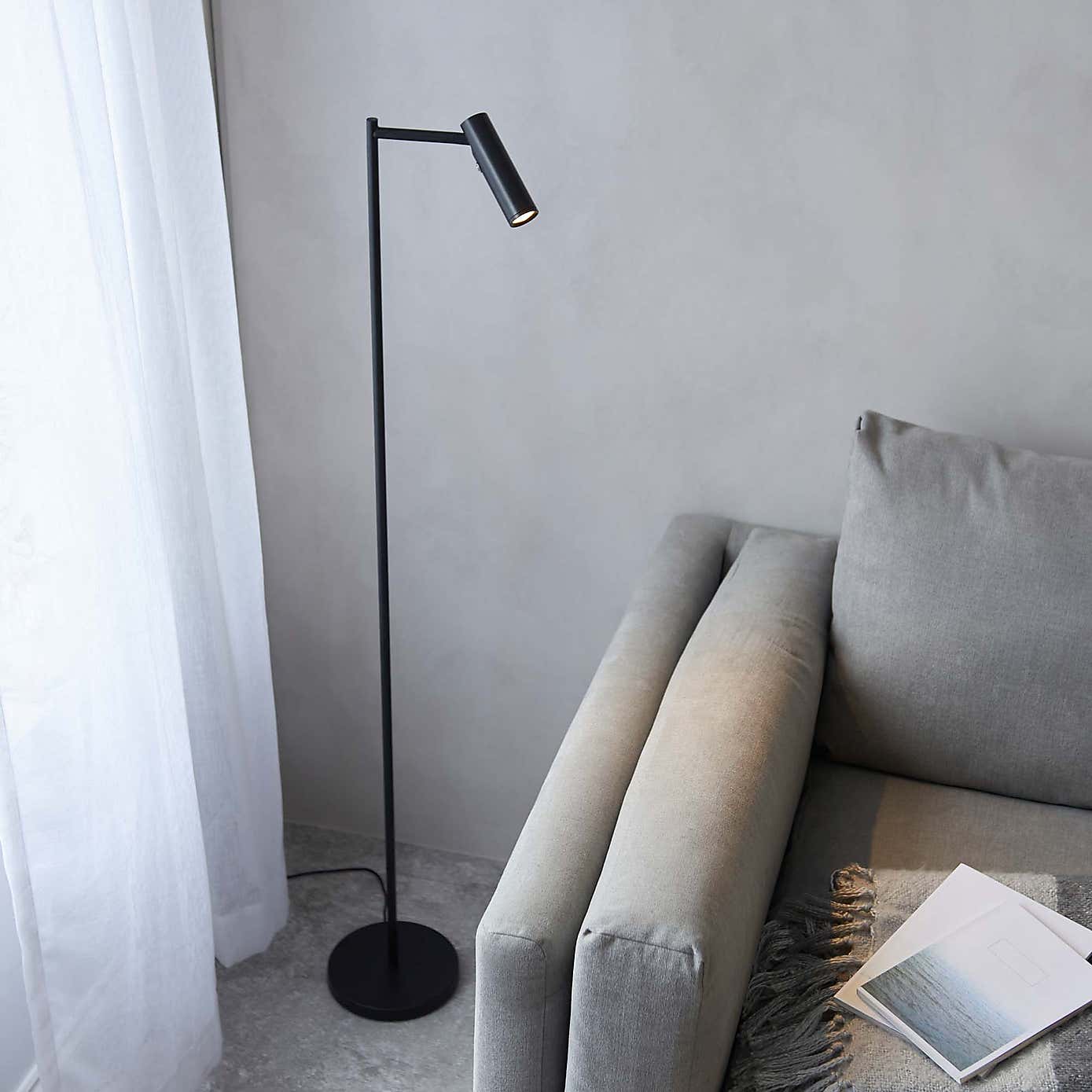 Vogue Lighting Adam Steel Adjustable Touch Dimmable Floor Lamp