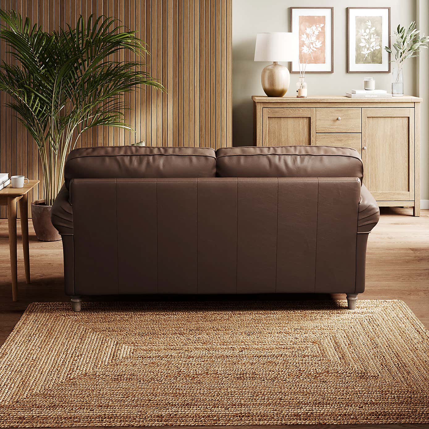 Flori Classic Leather 2 Seater Sofa