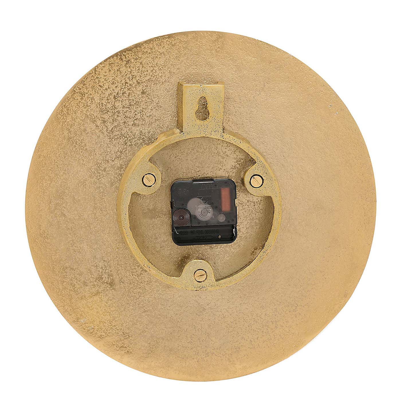 Interval Grooved Gold Metal Wall Clock