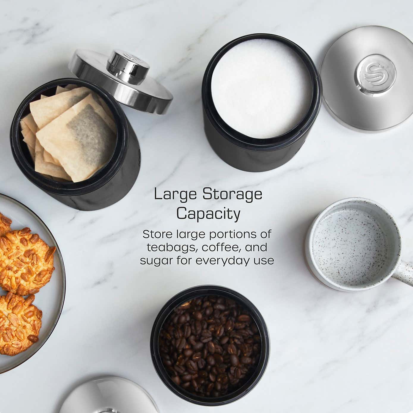 Swan Townhouse Set of 3 Canisters