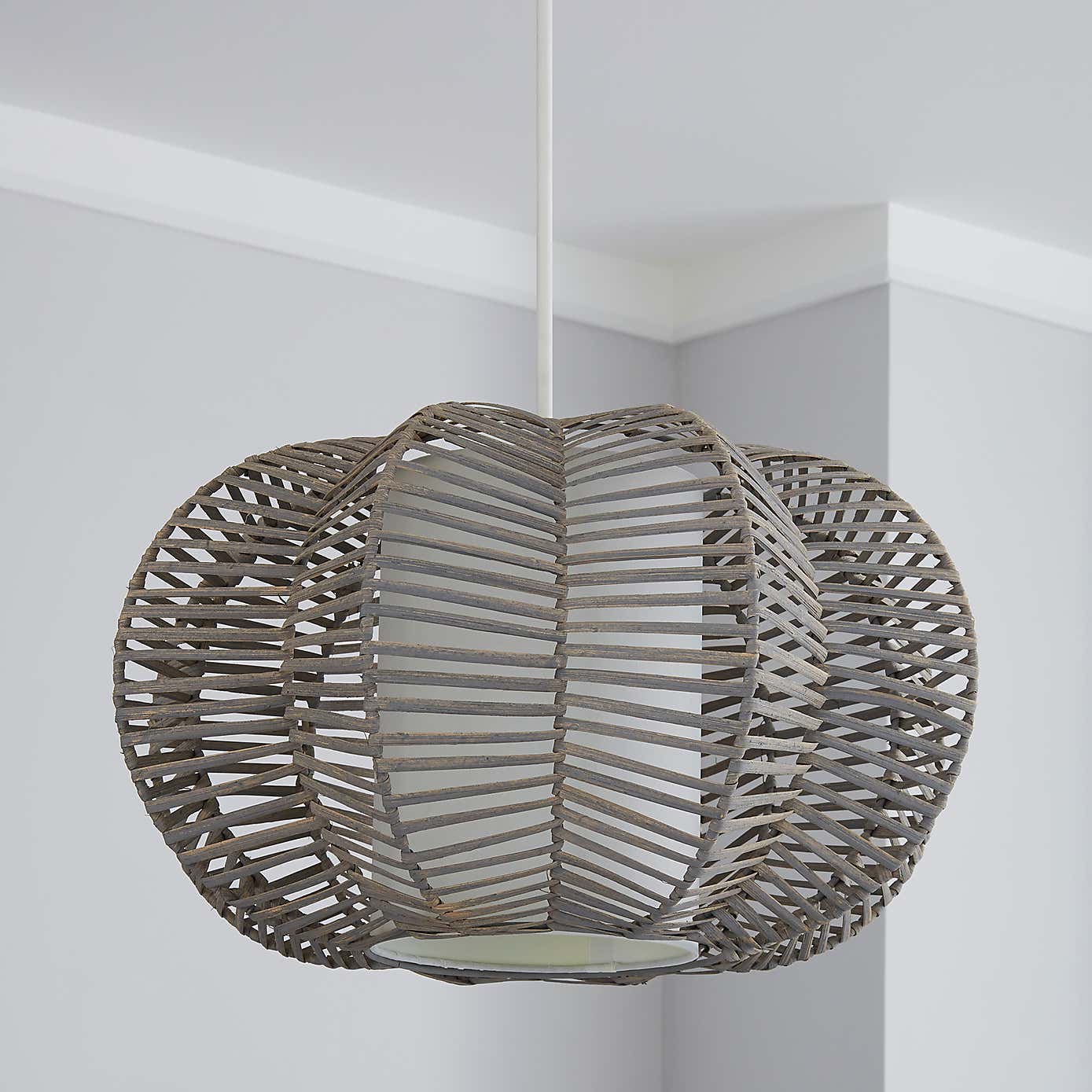 Weave Wicker Natural Easy Fit Pendant Shade