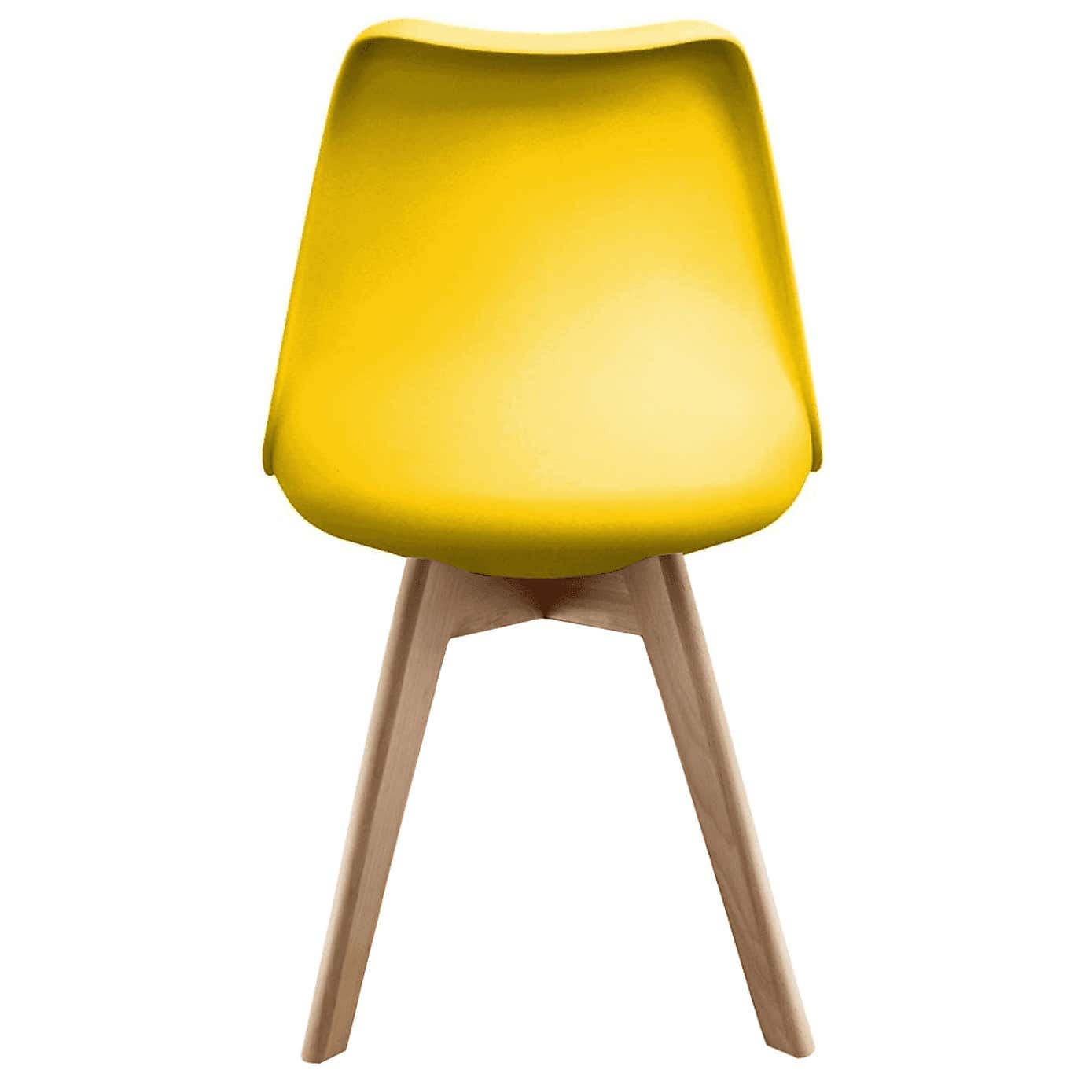 Fusion Living Soho Plastic Dining Chair with Squared Legs