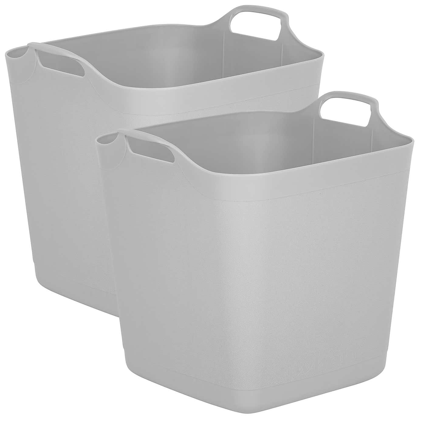 Wham Flexi-Store Set of 2 Grey Tubs
