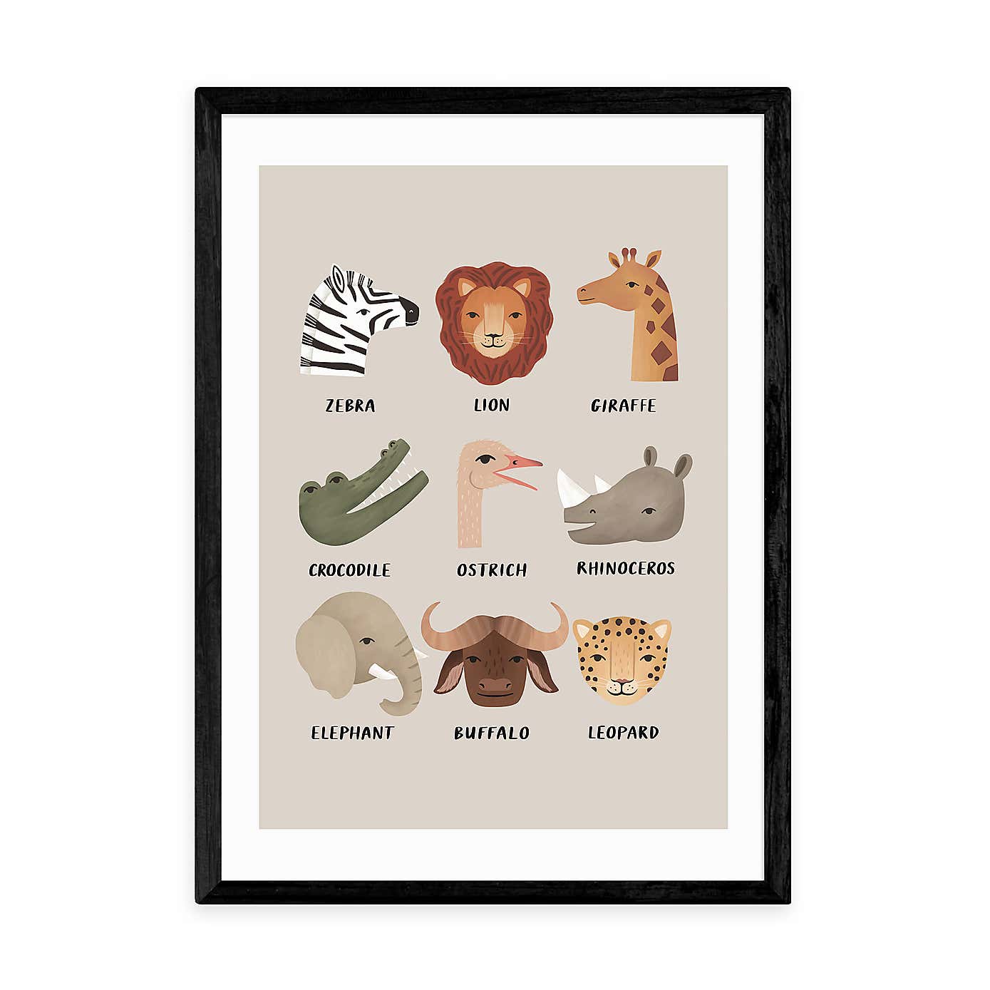 East End Prints Animal Safari In Stone Print by Kid of the Village