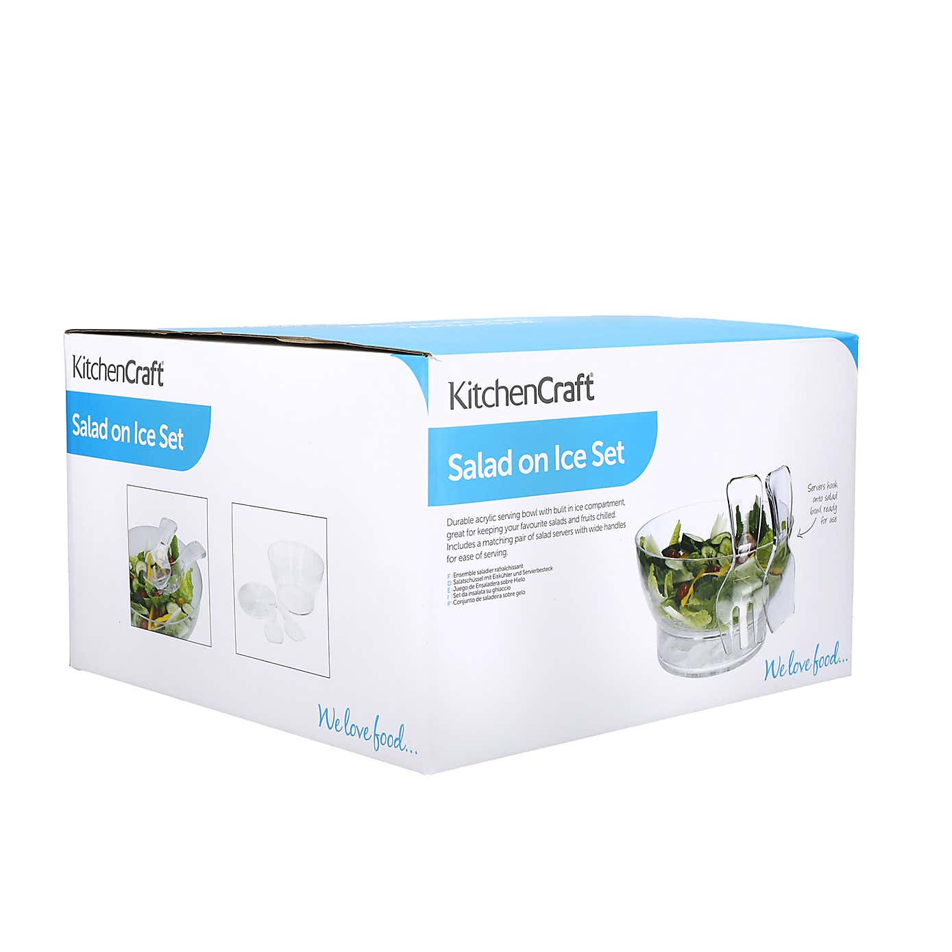 Plastic Iced Salad Bowl with Servers