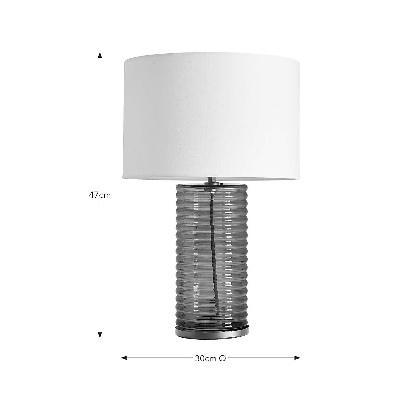 Nico Ribbed Glass Table Lamp