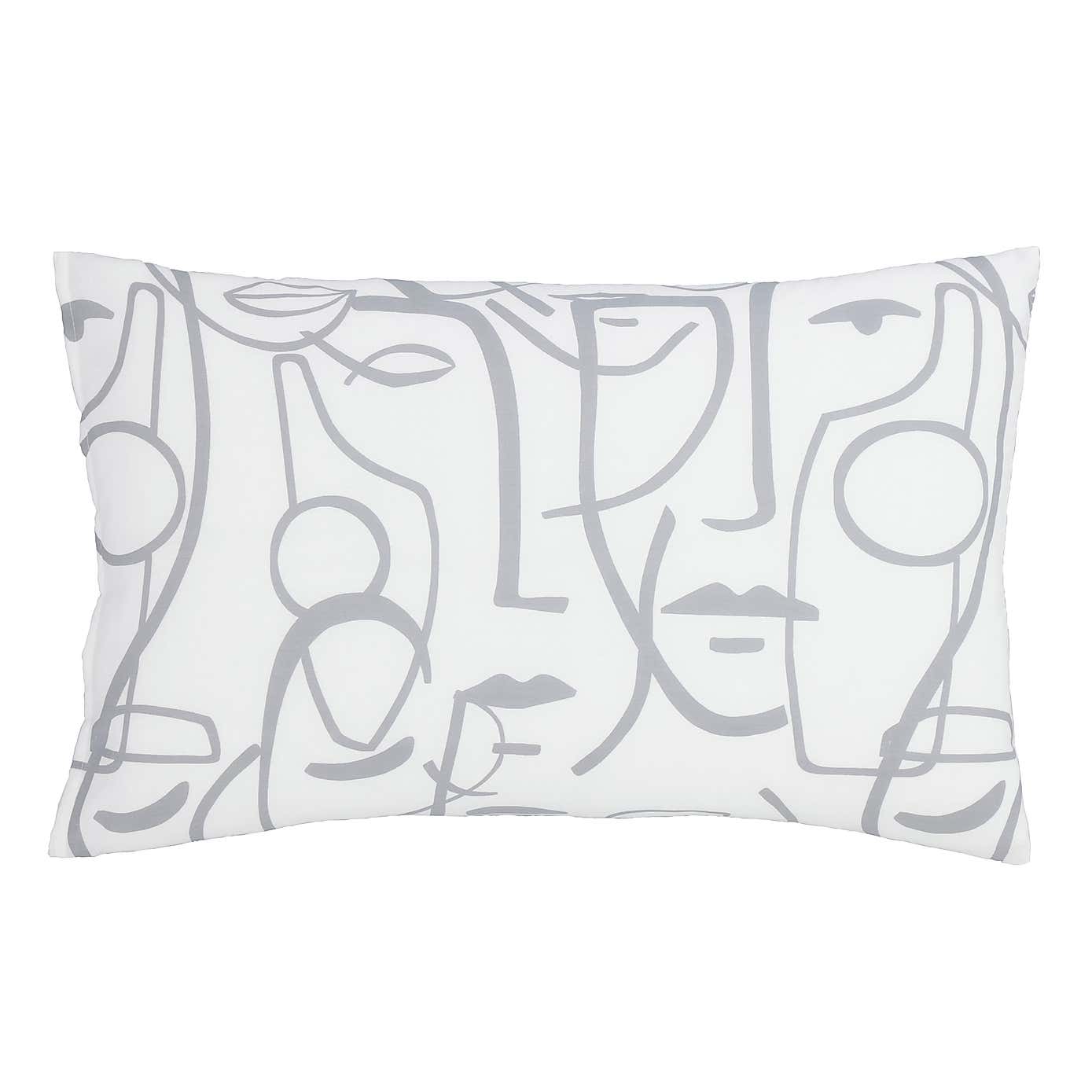 Everett Grey Reversible Duvet Cover and Pillowcase Set