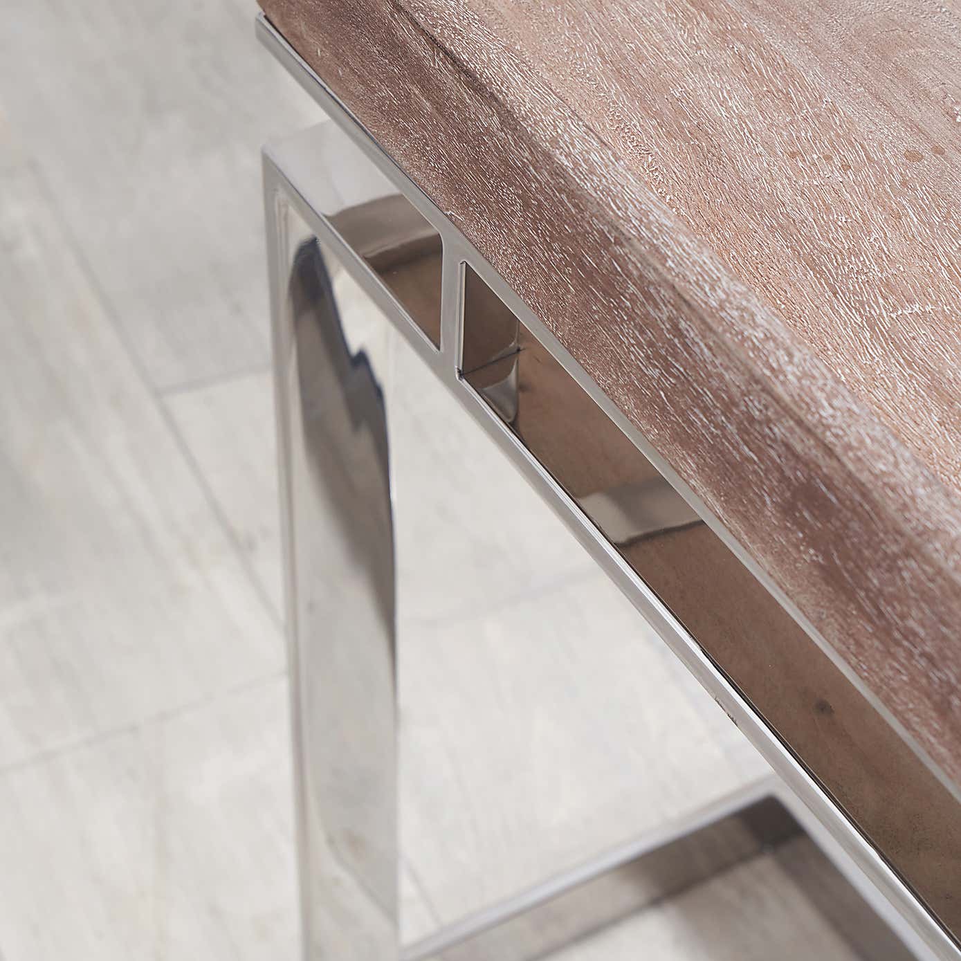 Evelyn Natural Antique Side Table, Mango Wood