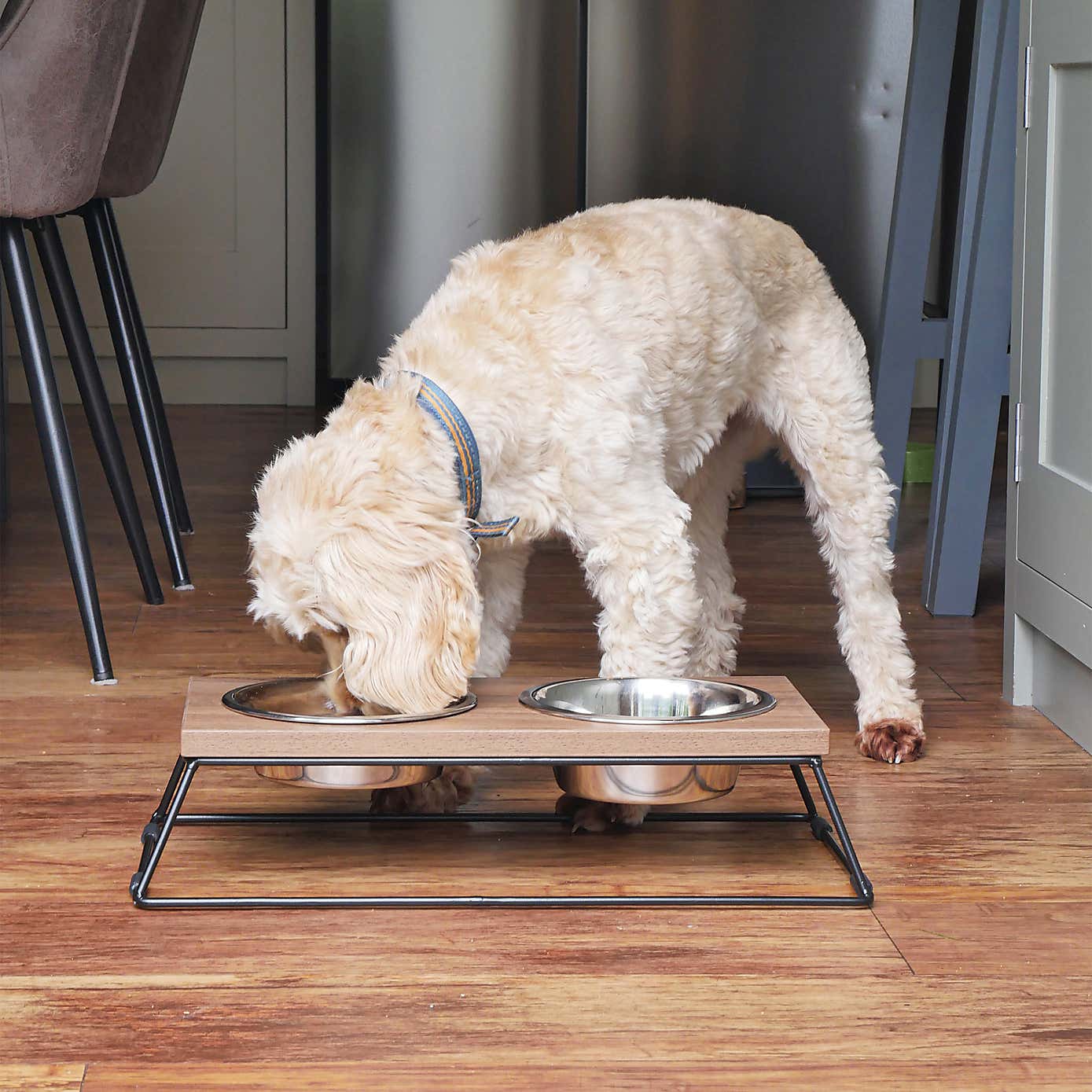 Rosewood Slow Feeder Double Diner Pet Bowls