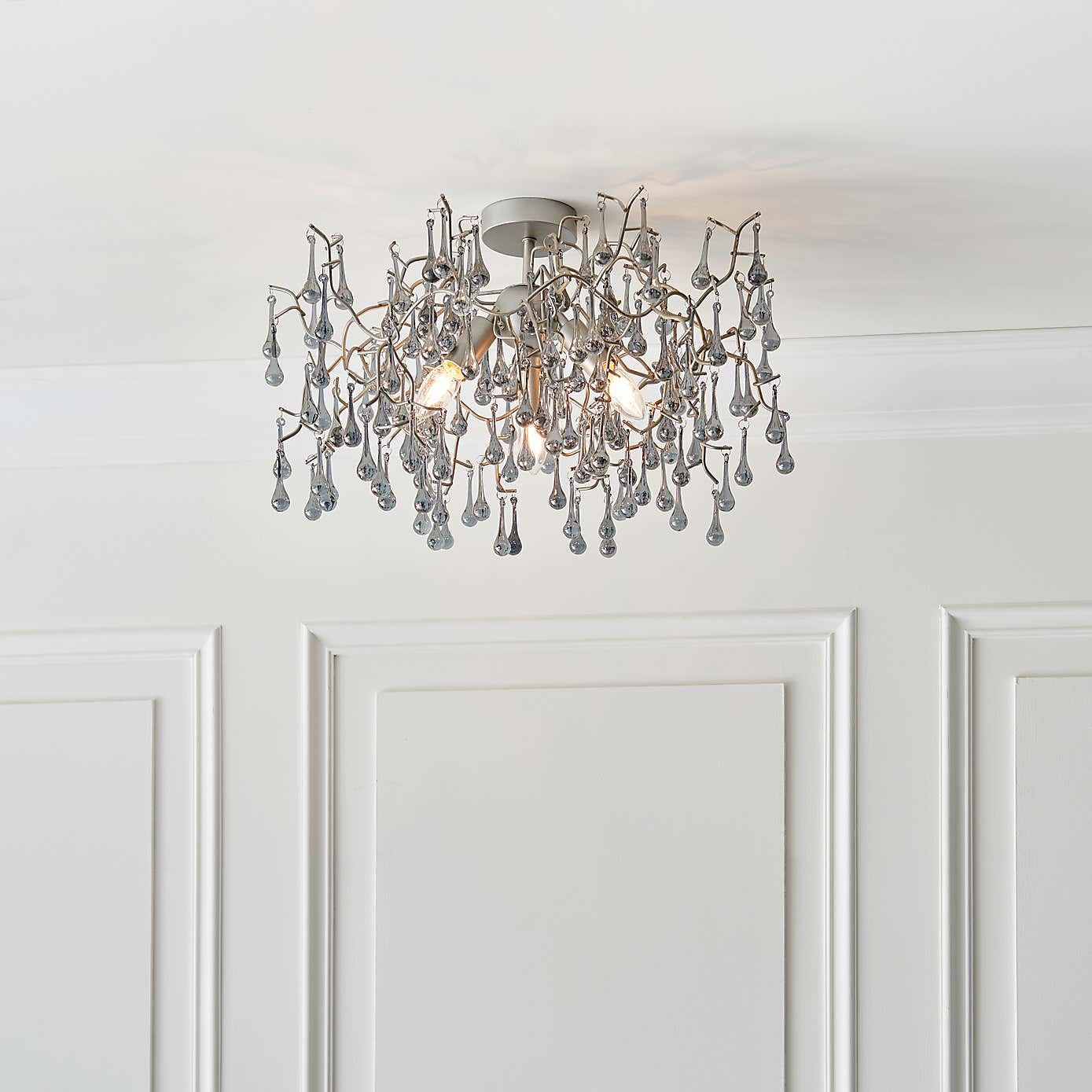 Vogue Wisteria 3 Light Semi Flush Ceiling Fitting