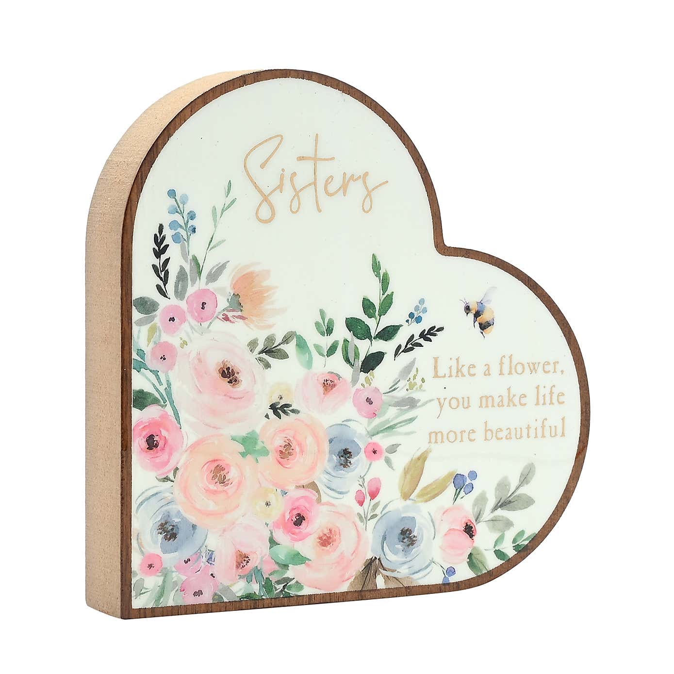The Cottage Garden Sisters Heart Plaque