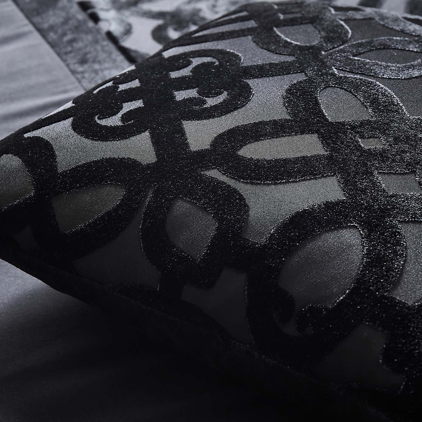 Catherine Lansfield Lattice Cut Velvet Square Cushion