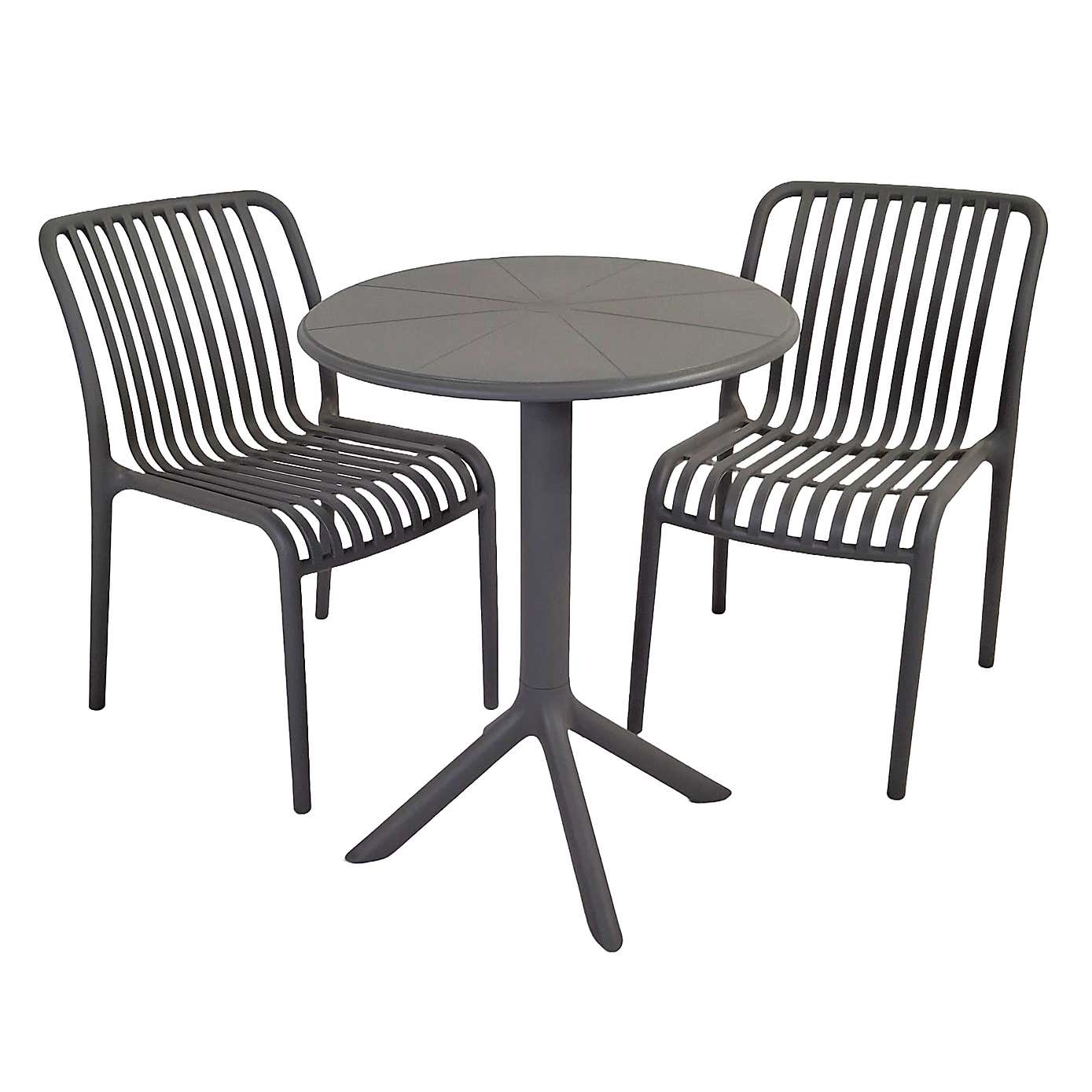 Modura Anders Round Bistro Table with 2 Mia Bistro Chairs