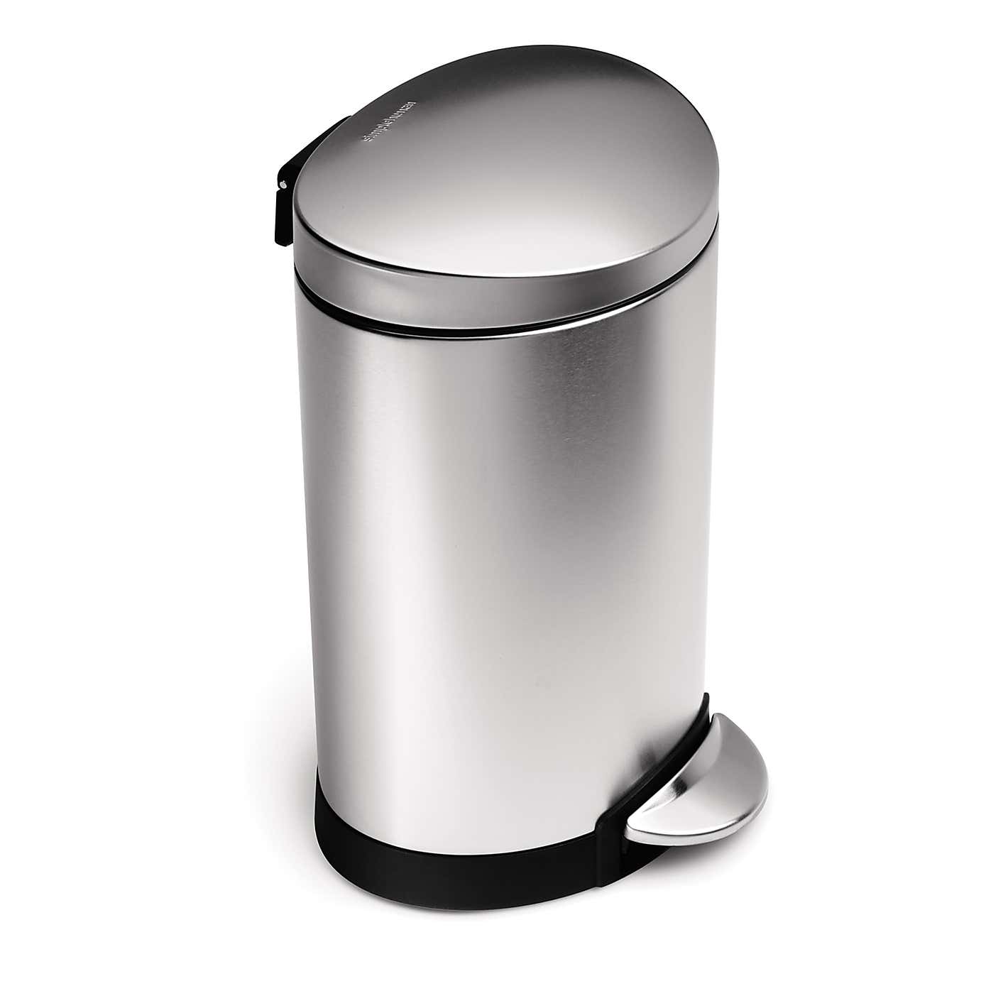 simplehuman Fingerprint Proof Steel 6 Litre Semi Round Bin