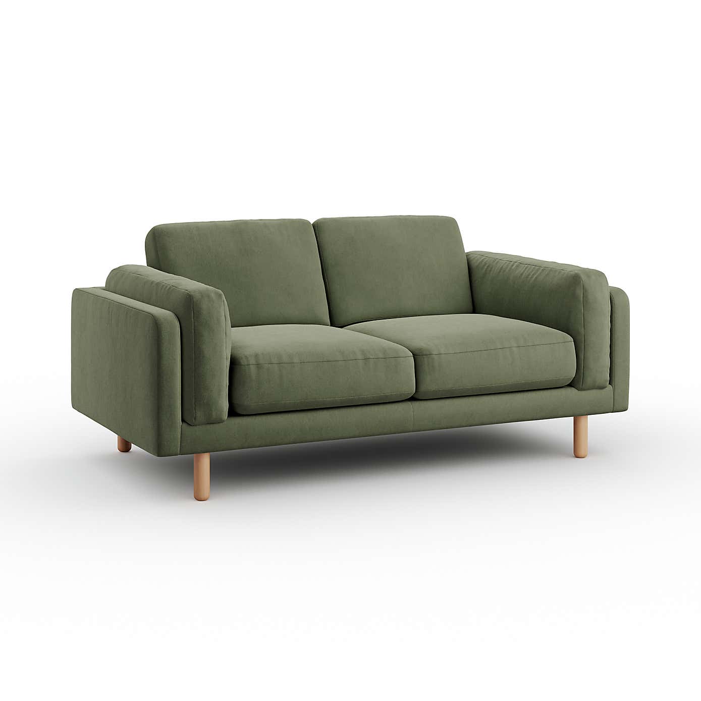 Newton Matte Plush Velvet 2 Seater Sofa