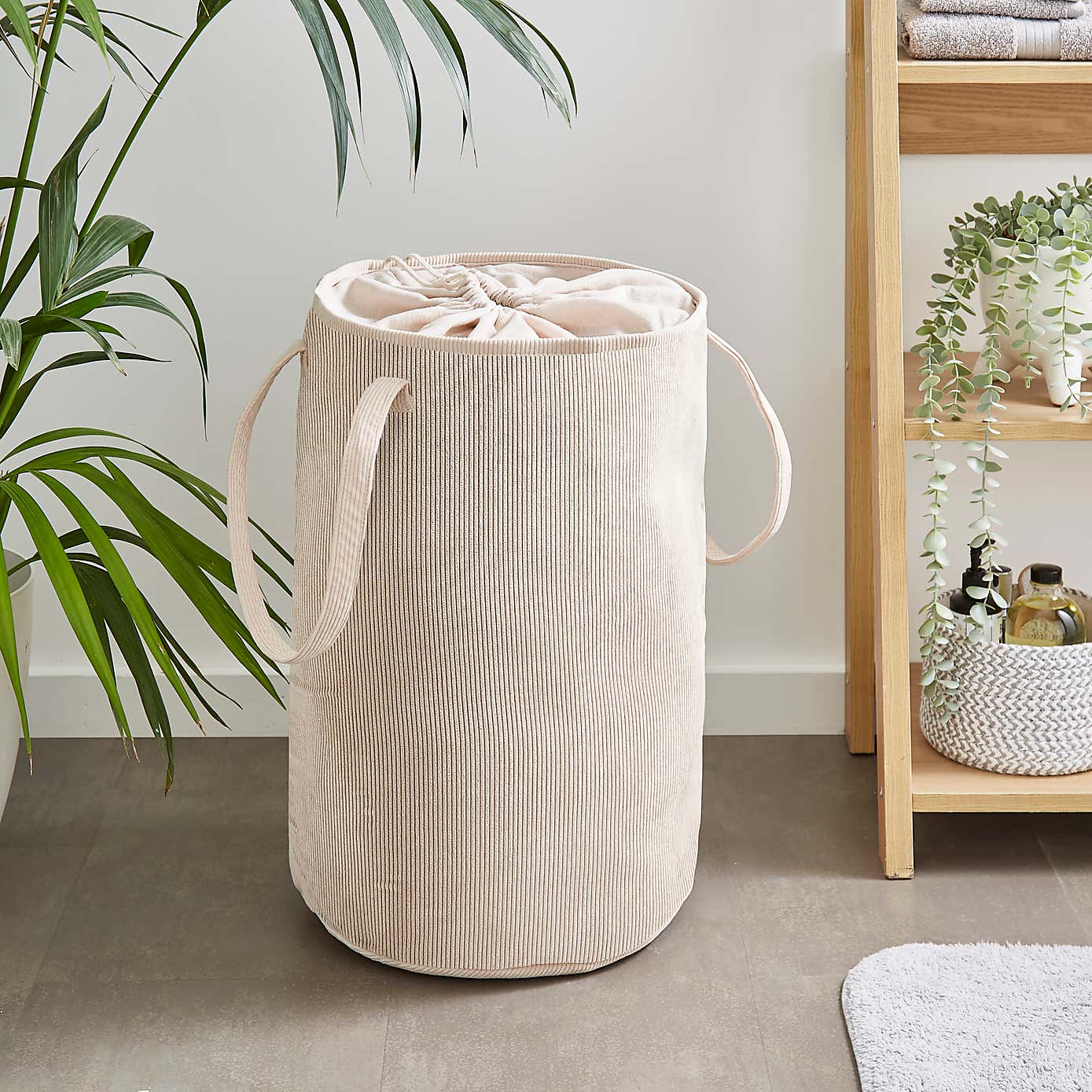 Corduroy 60L Fabric Laundry Bag