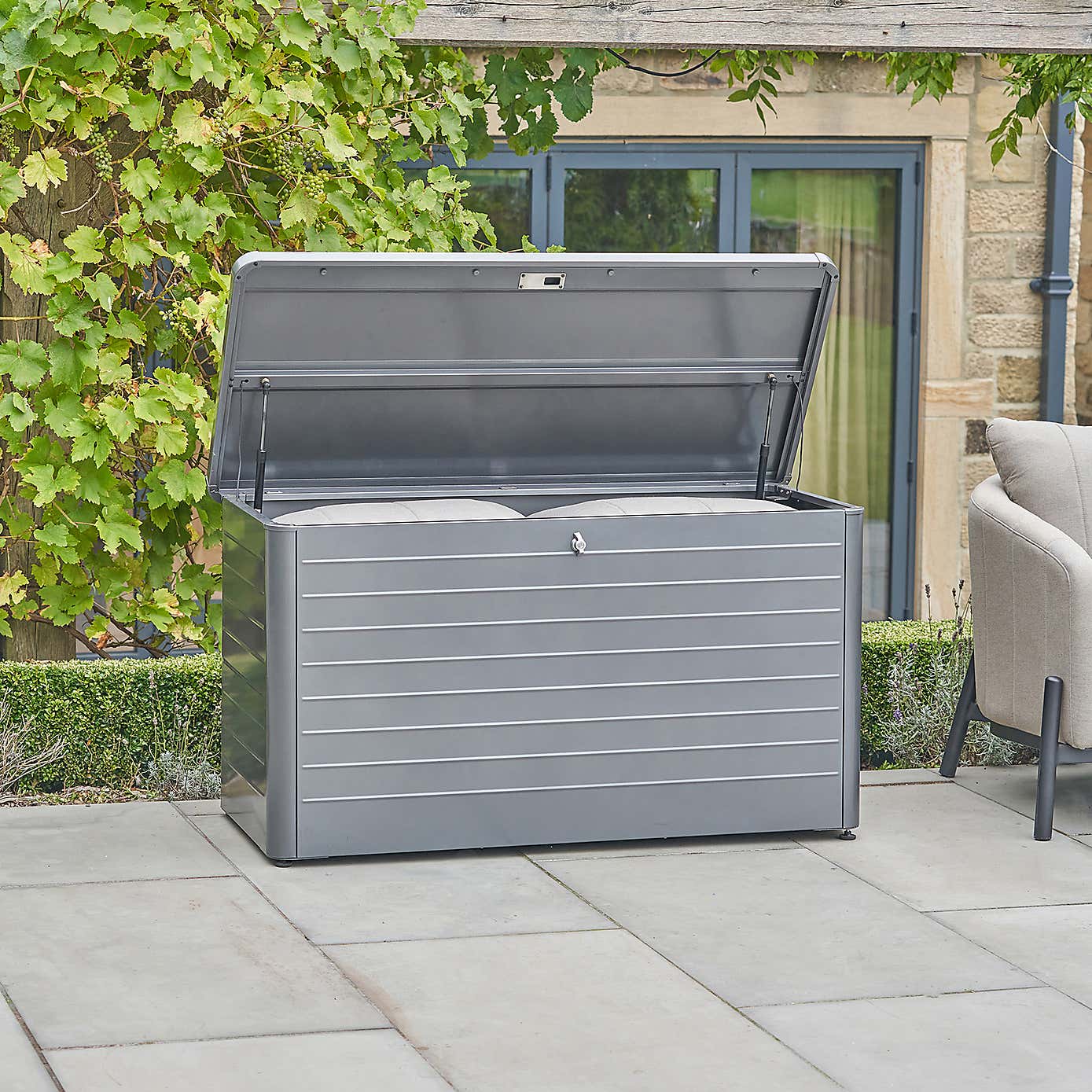 Pacific Lifestyle Rhode Island Small Galvanised Steel Cushion Box