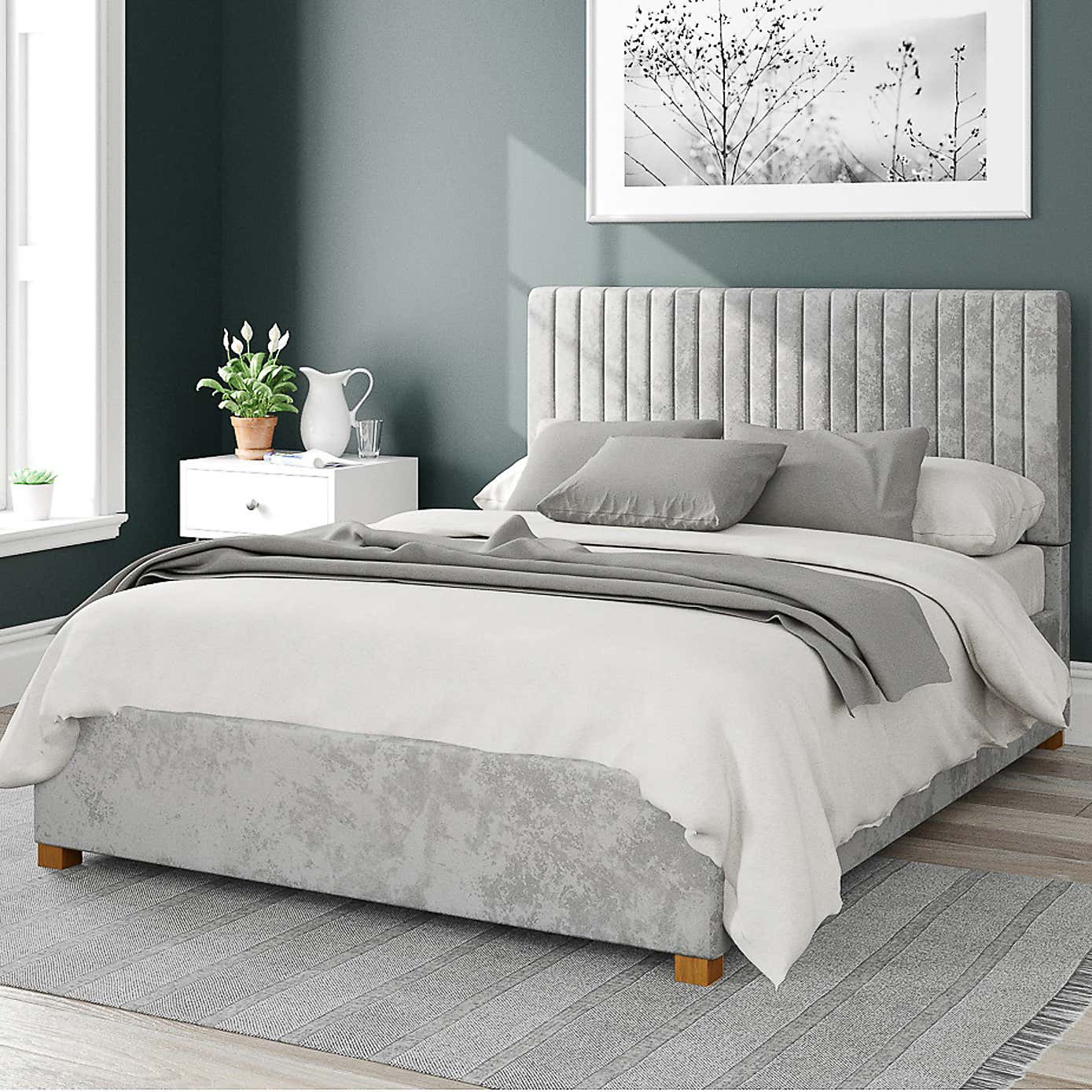 Grant Mirazzi Velvet Ottoman Bed