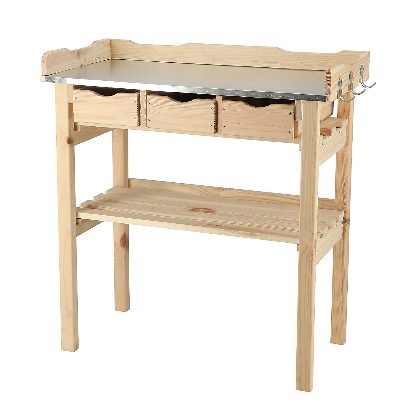 Fallen Fruits Zinc Topped 3 Drawer Potting Table