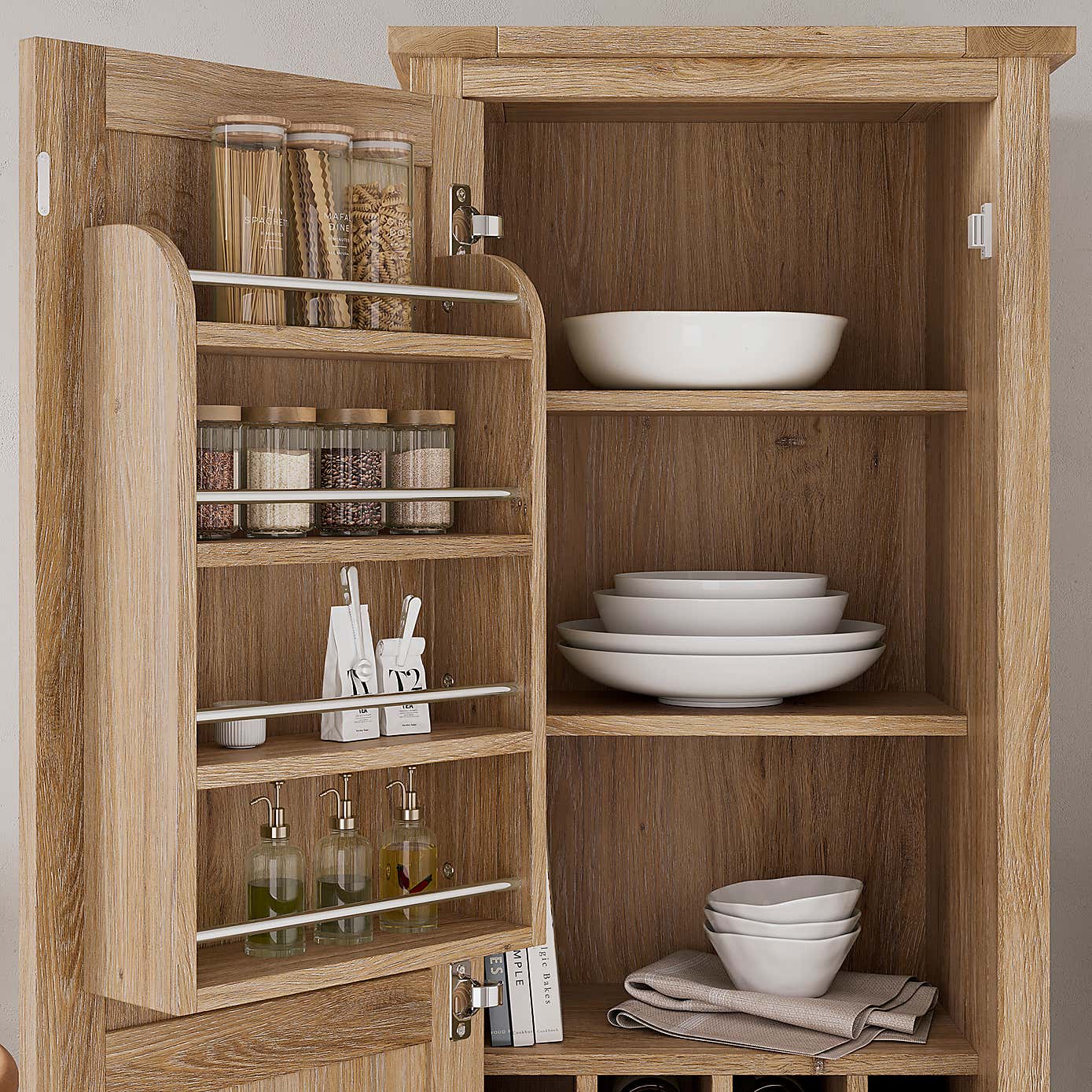 Olney Single Kitchen Larder Unit, Stone