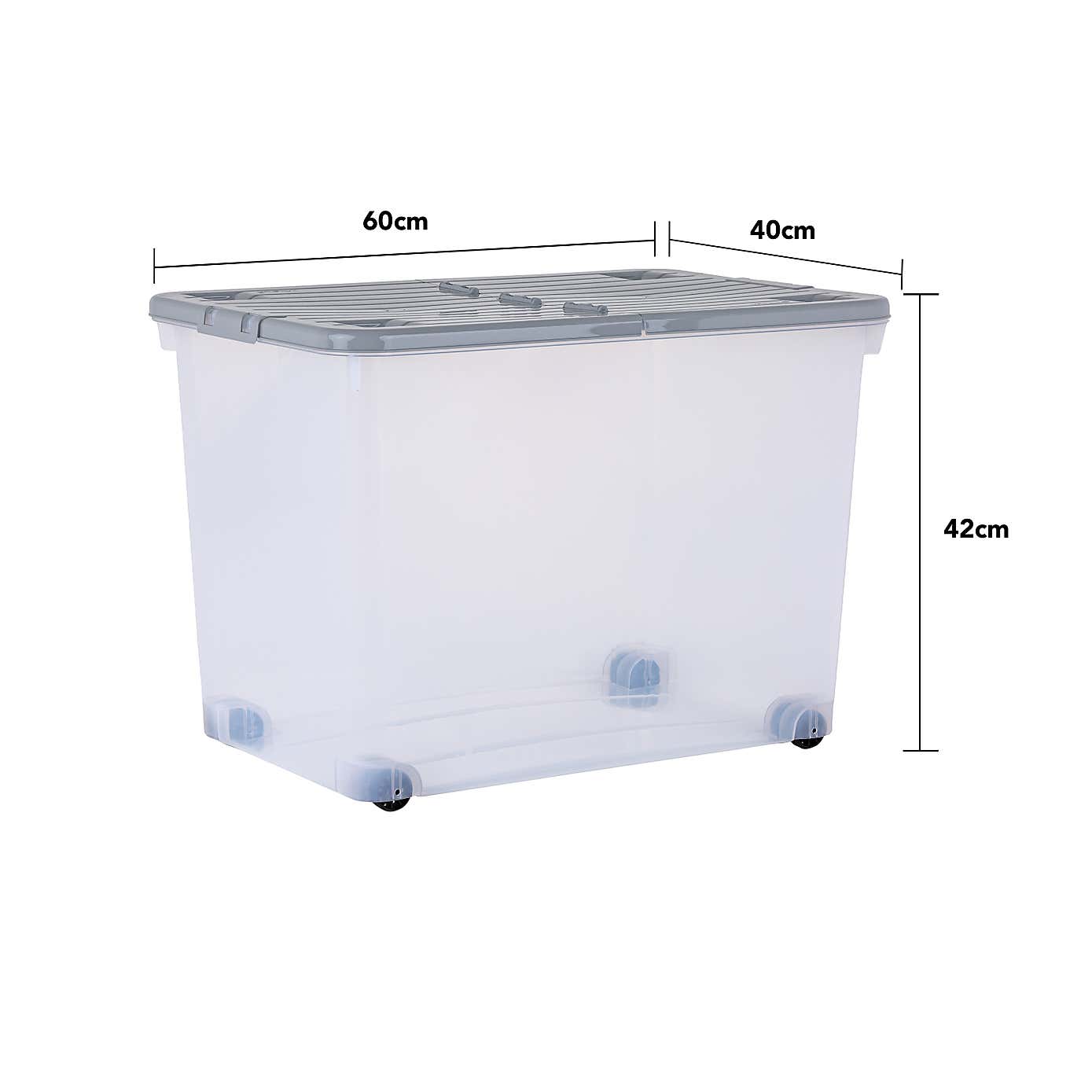 Wham Set of 2 Wheeled Boxes & Lids, 80L