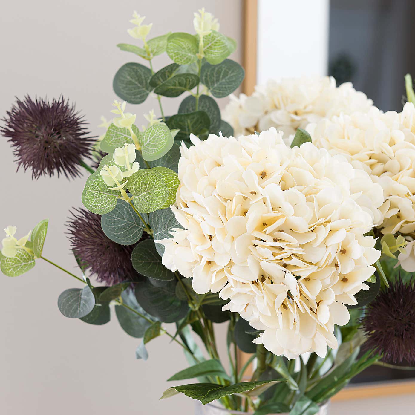 Florals Forever Artificial Hydrangea and Thistle Bouquet