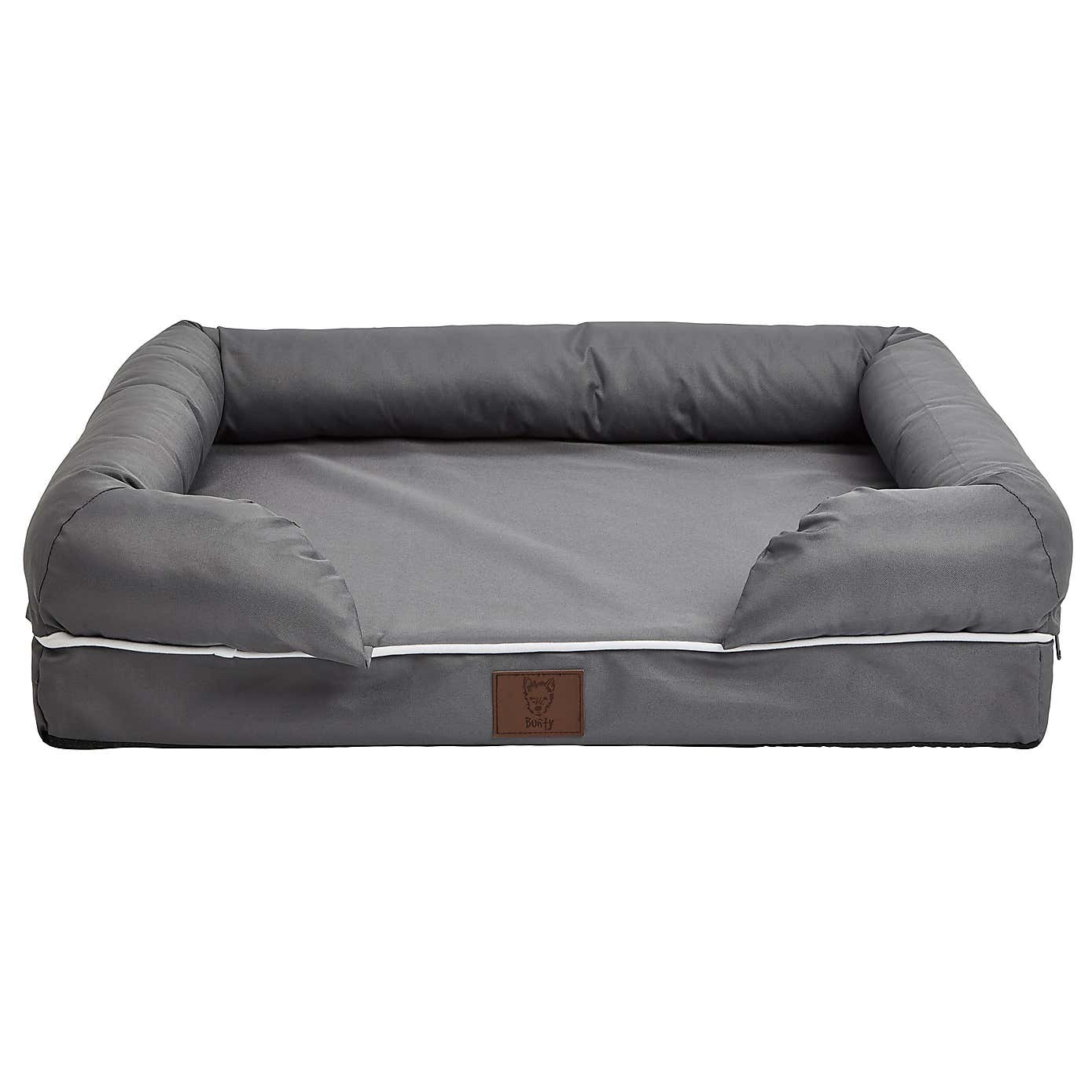 Bunty Grey Waterproof Cosy Couch Dog Bed
