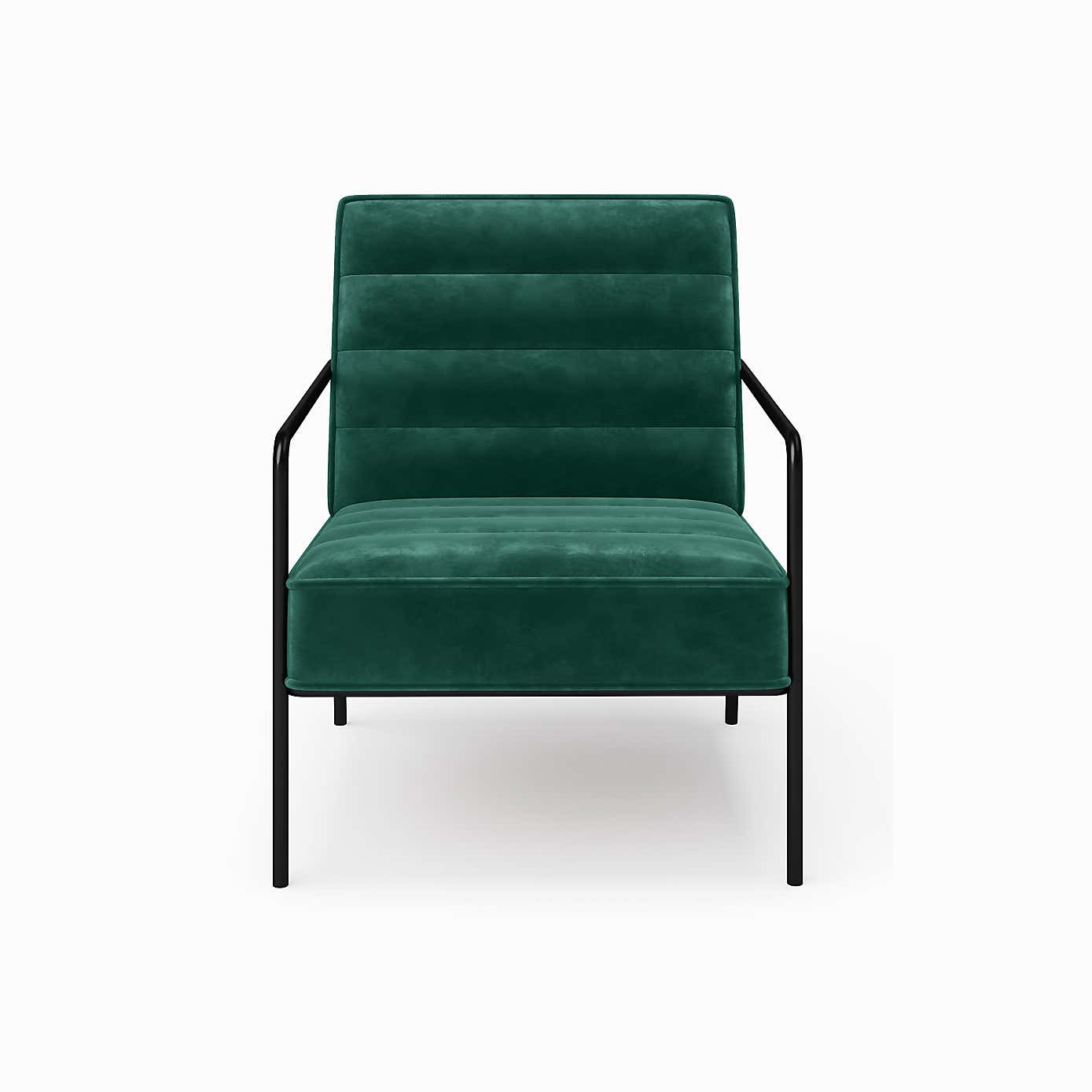 Bookham Velvet Metal Arm Accent Chair