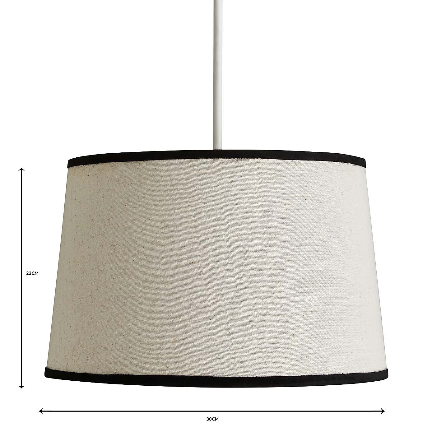 Liza Linen Trim Tapered Shade