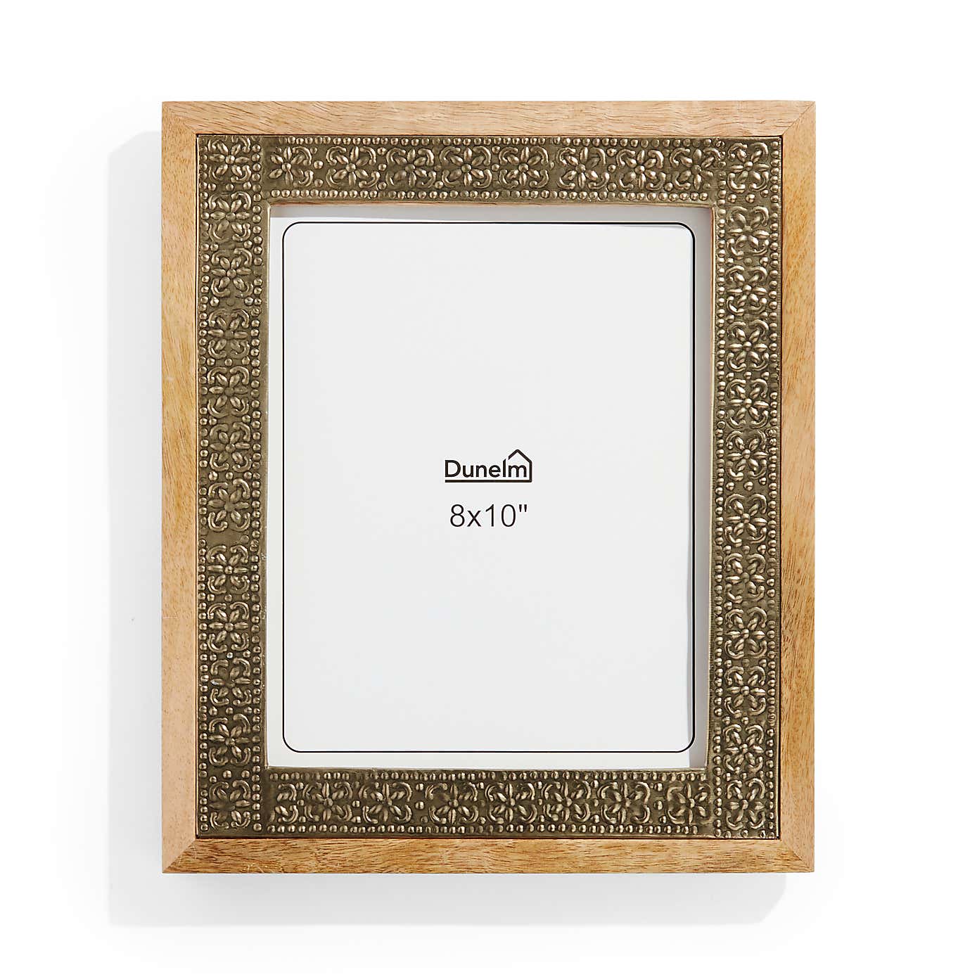 Detailed Gold Metal Wooden Edge Photo Frame