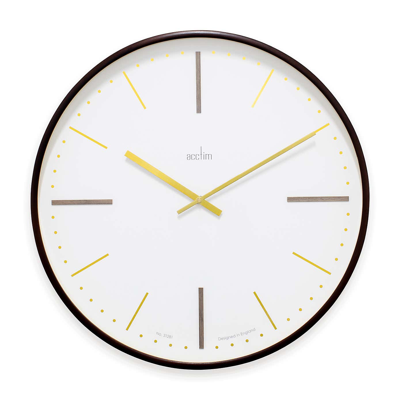 Acctim Knoll Dark Wood Wall Clock
