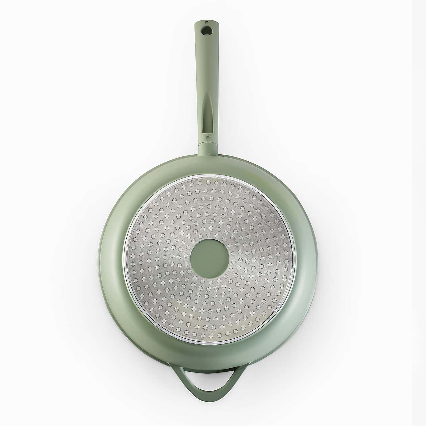 Cast Aluminium Deep Fry Pan 28cm With Lid Green