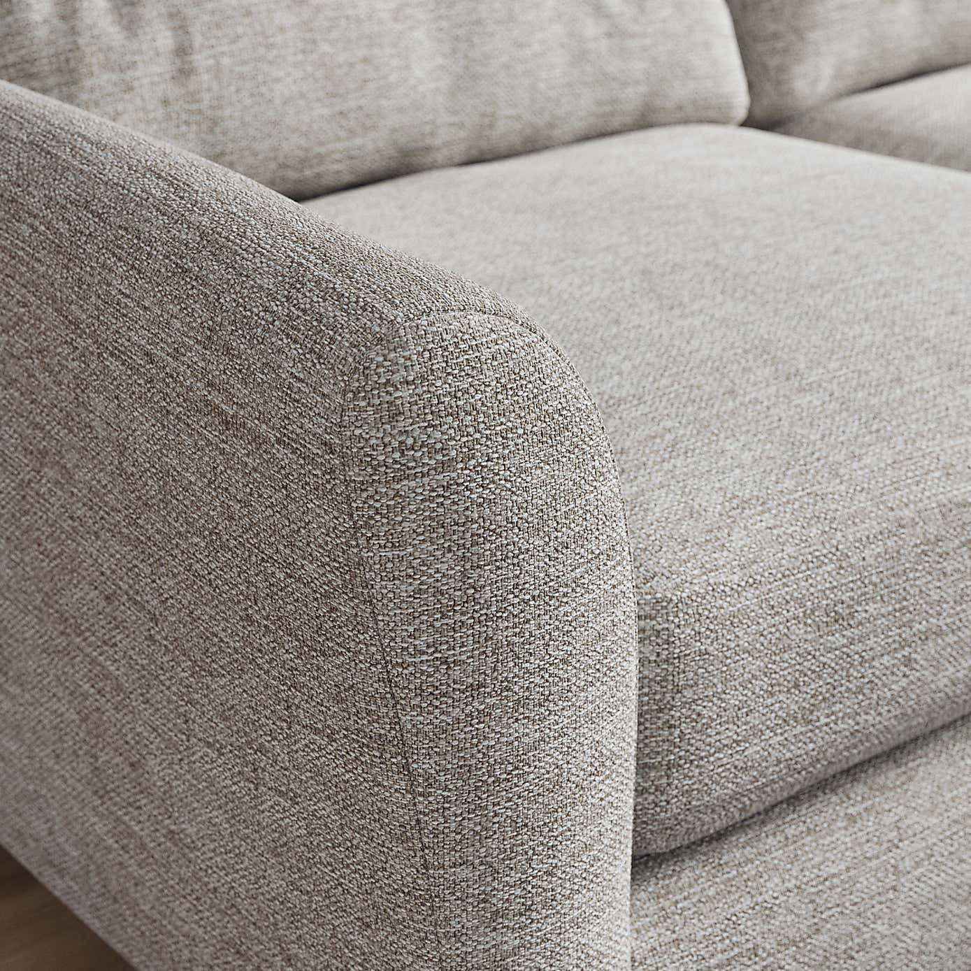 Sven Tonal Weave Large Corner Chaise Sofa