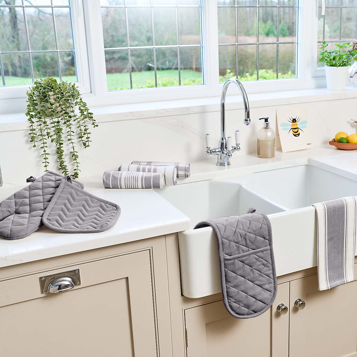 Dexam Set of 2 Love Colour Striped Tea Towels