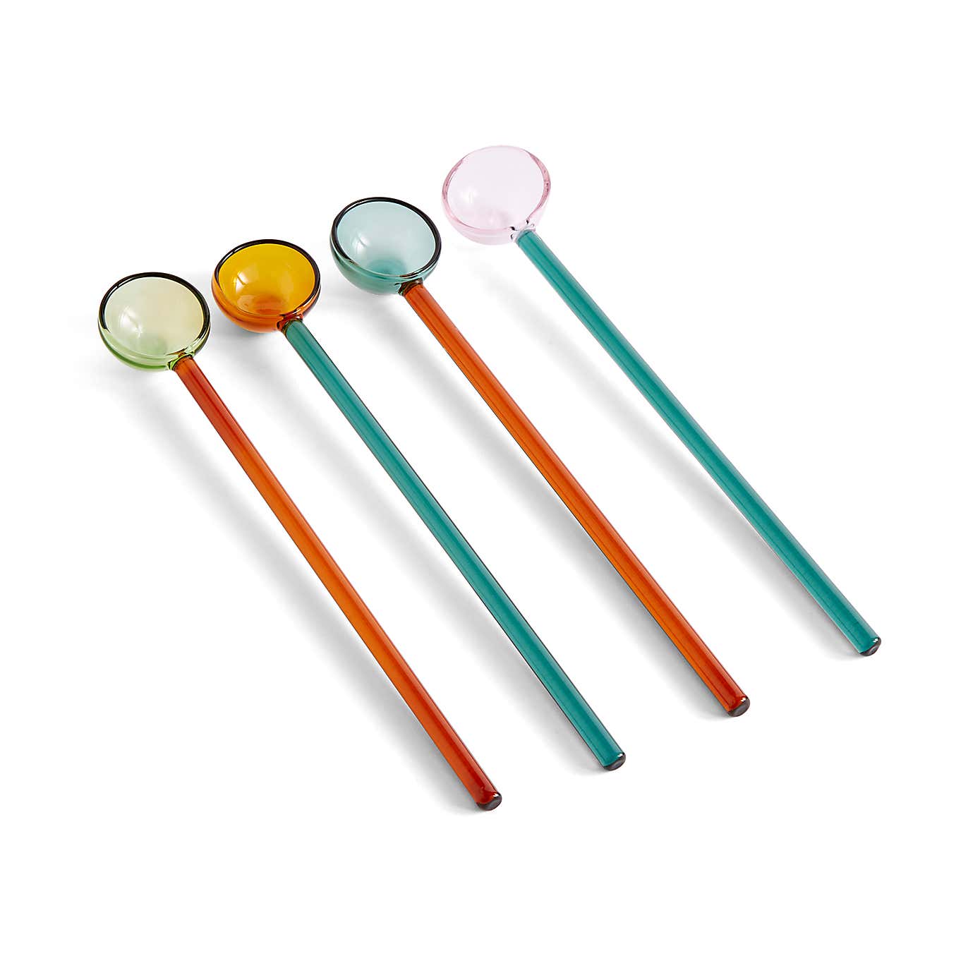 Set of 4 Glass Drinks Stirrers