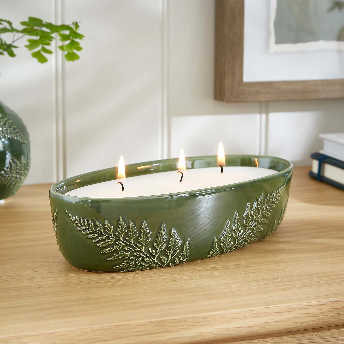 Churchgate Olive Leaf & Fern Oval Multi Wick Candle