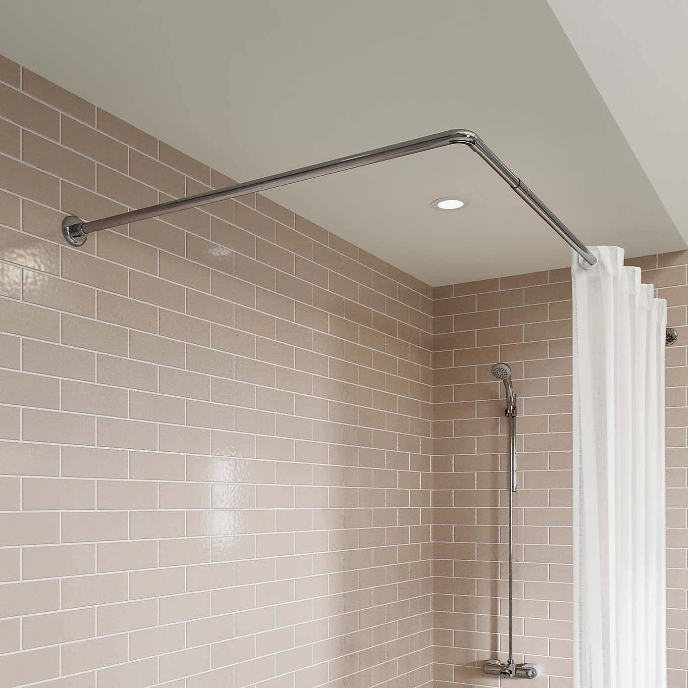 L-Shaped Extendable Shower Rail