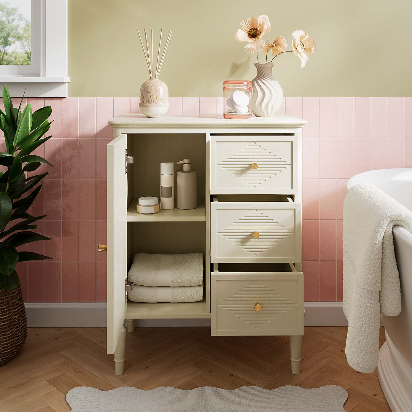 Ottilie 3 Drawer Bathroom Cabinet