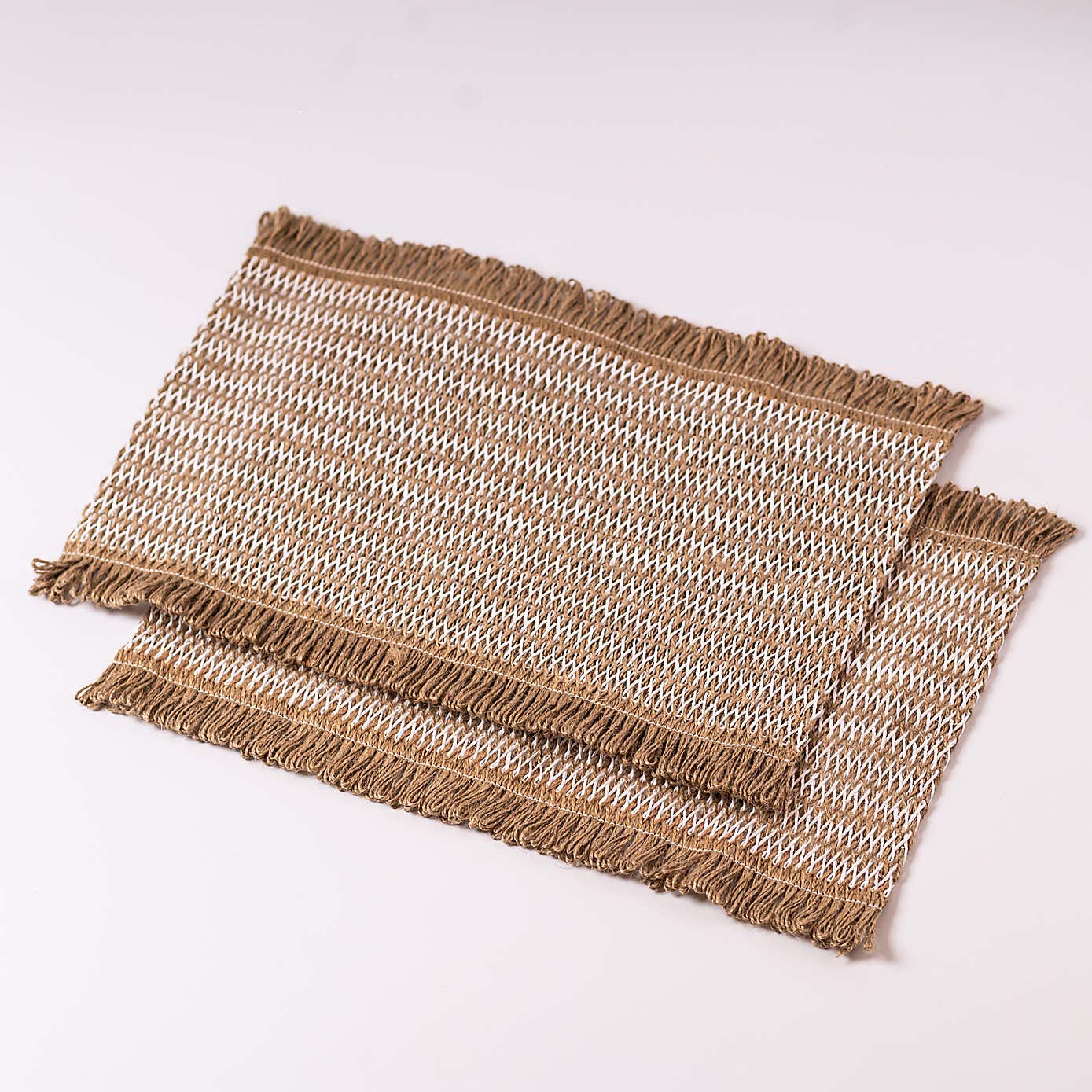 Pack of 2 Jute Geo Rectangle Placemats
