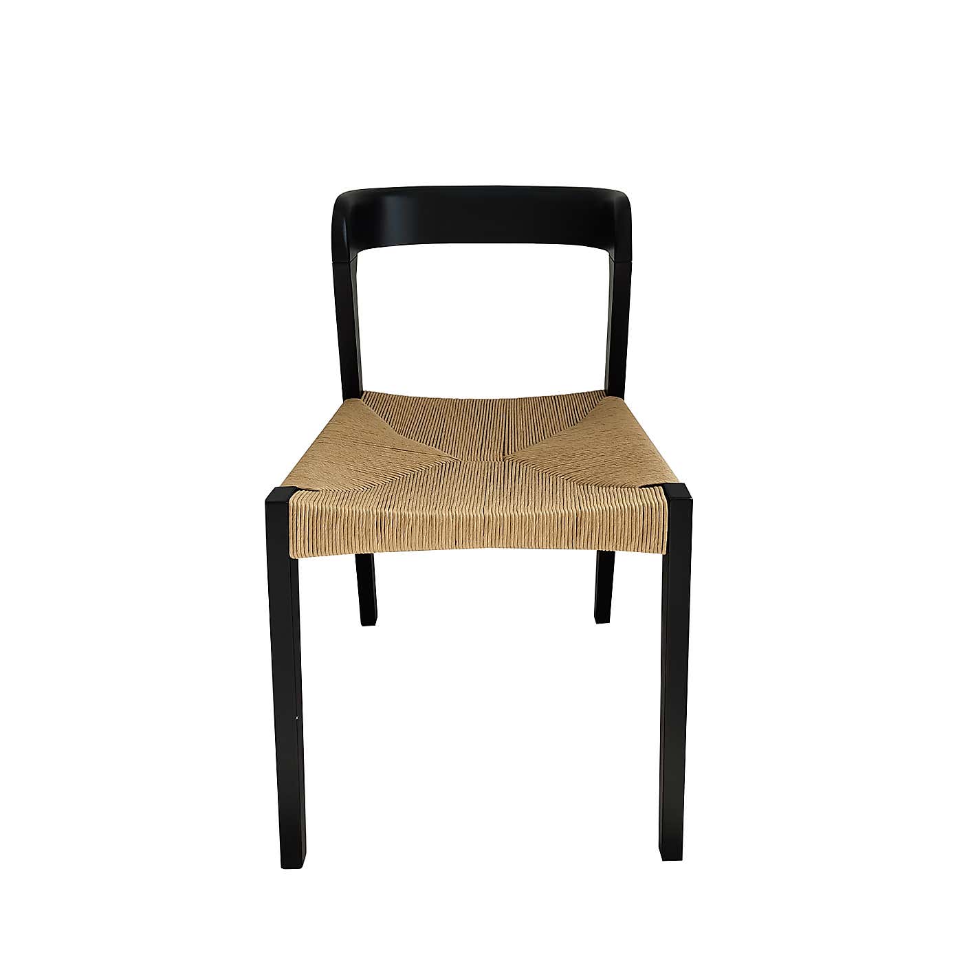 Ezra Rectangular Extendable Dining Table with Melia Black Dining Chairs