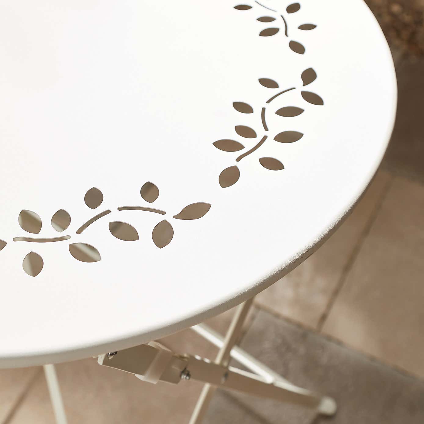 Churchgate 60cm Metal Bistro Set, Sandstone