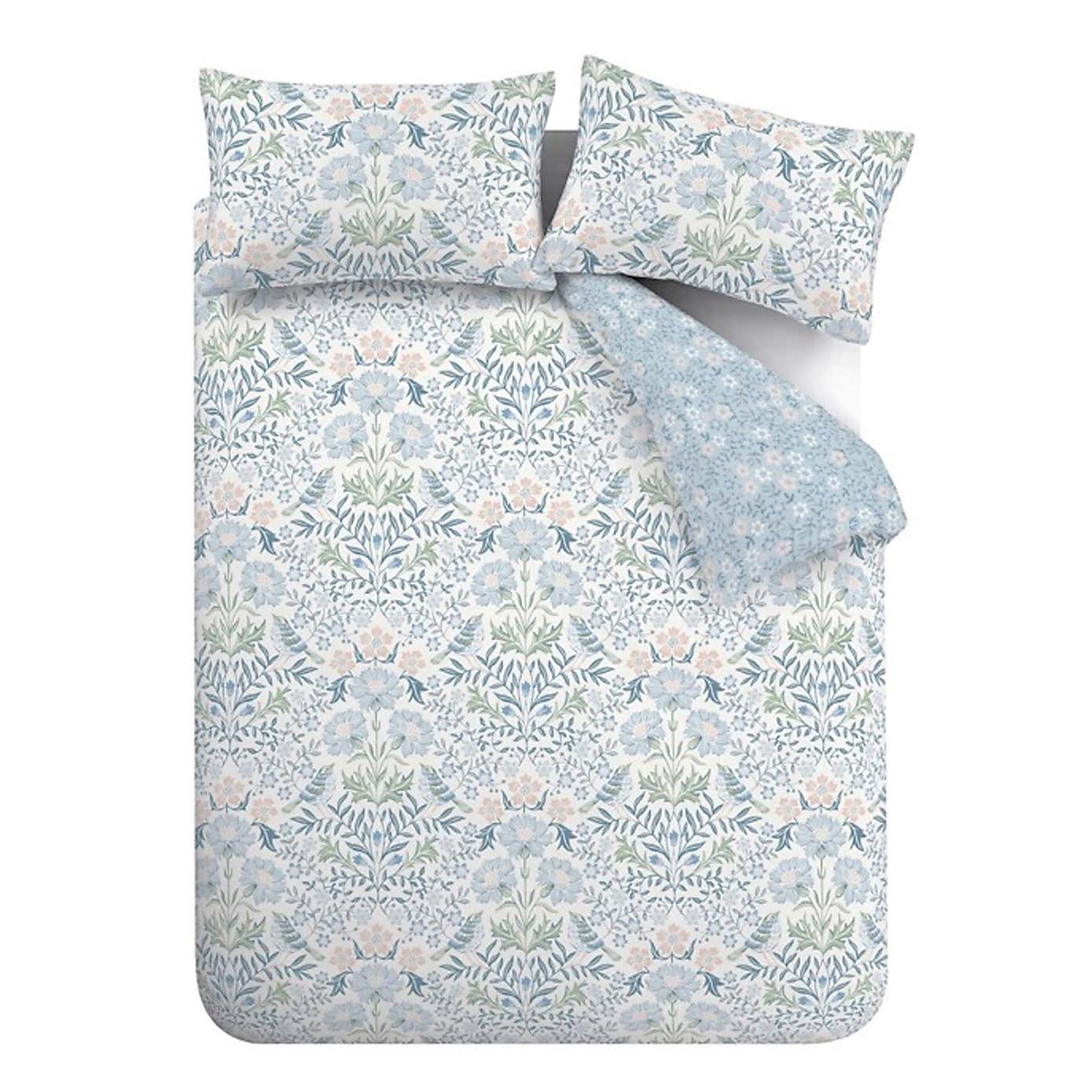 Bianca Hedgerow Hopper 200 Thread Count Cotton Blue Duvet Cover and Pillowcase Set