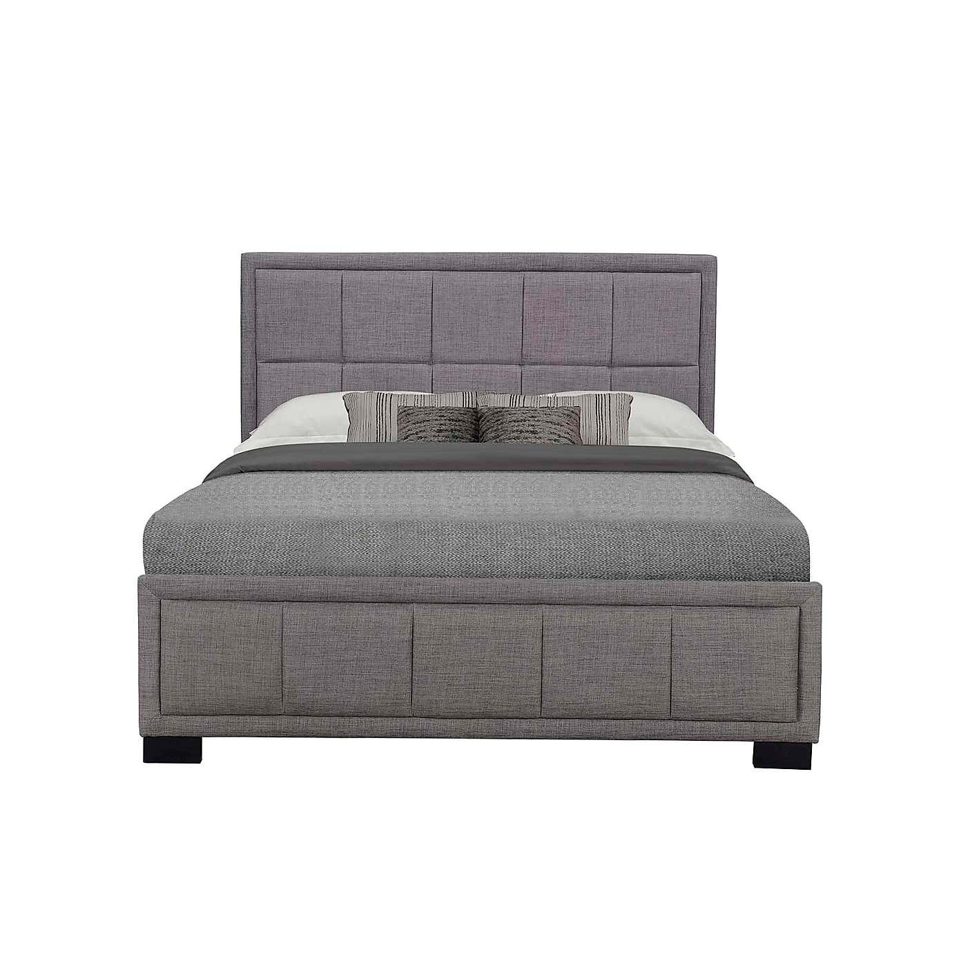 Hannover Grey Fabric Bed