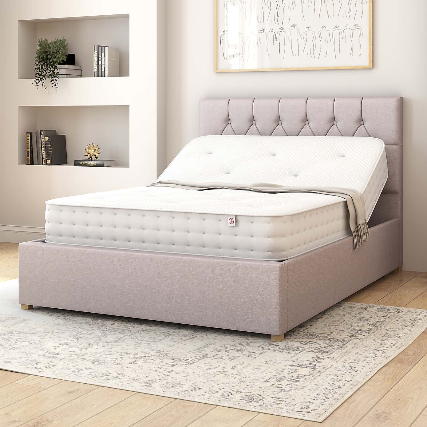 Olivier Eire Linen Adjustable Bed