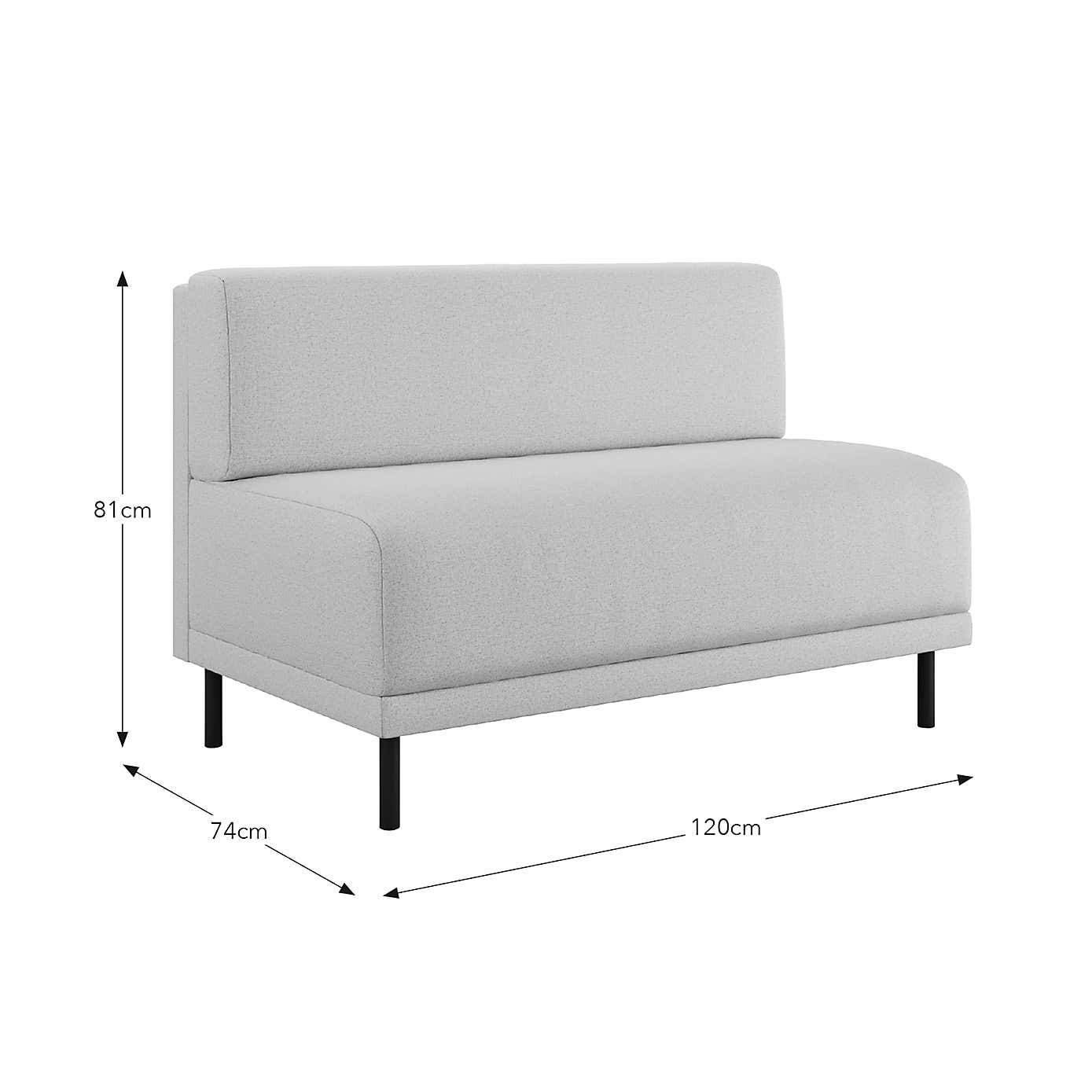 Mae Long Dining Bench, Textured Weave