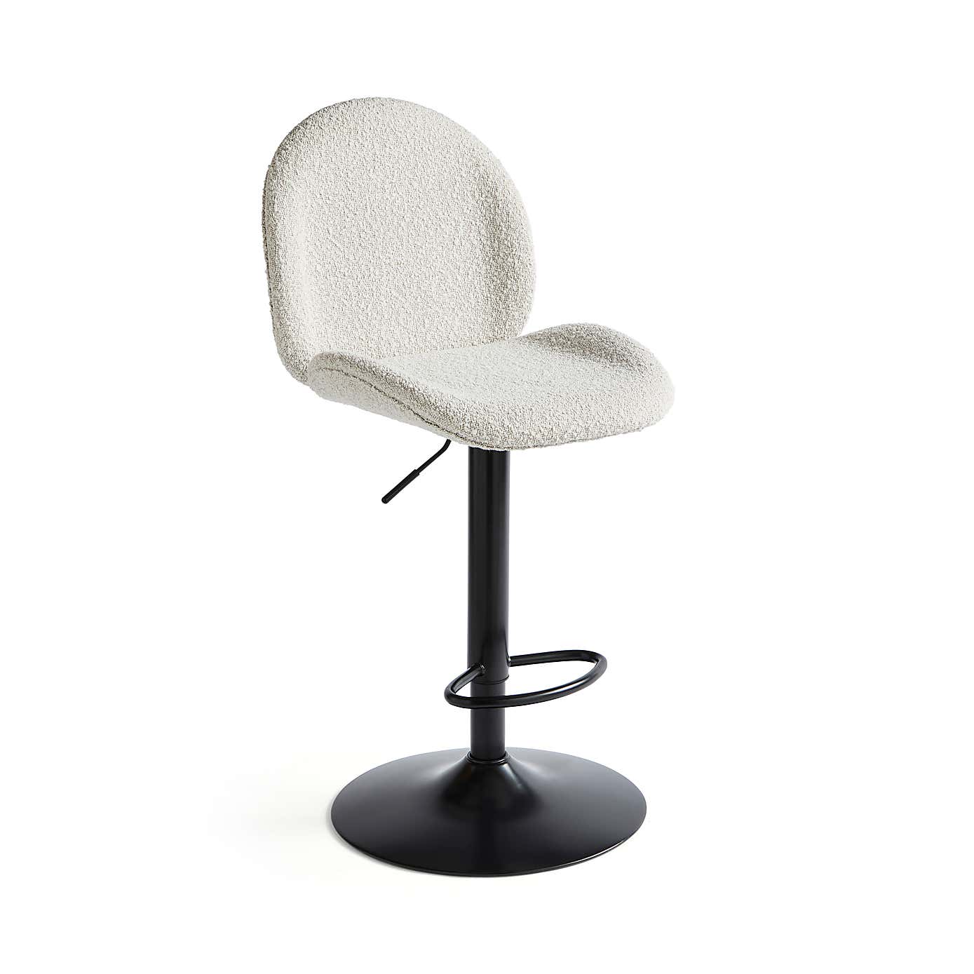 Jayde Adjustable Bar Stool, Boucle
