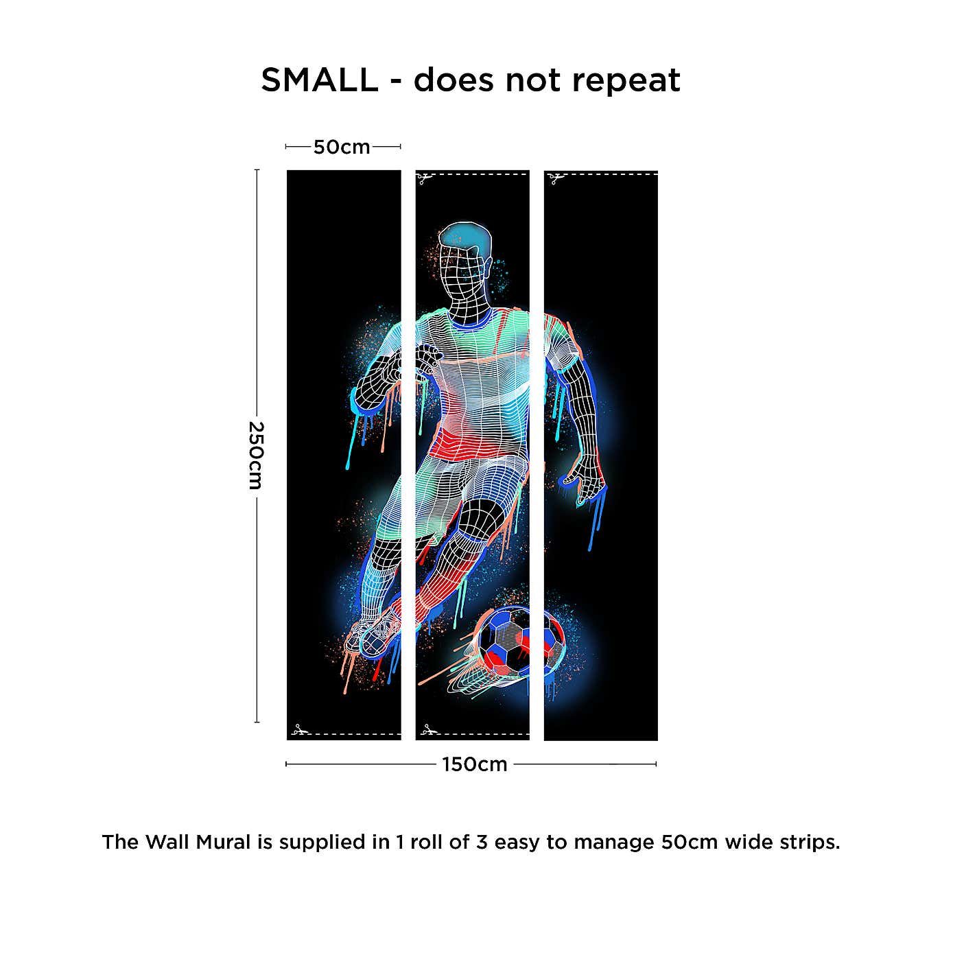 Boy Footballer Wall Mural