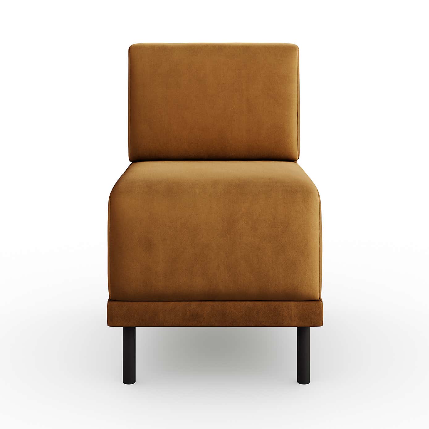 Mae Small Dining Bench, Matte Plush Velvet